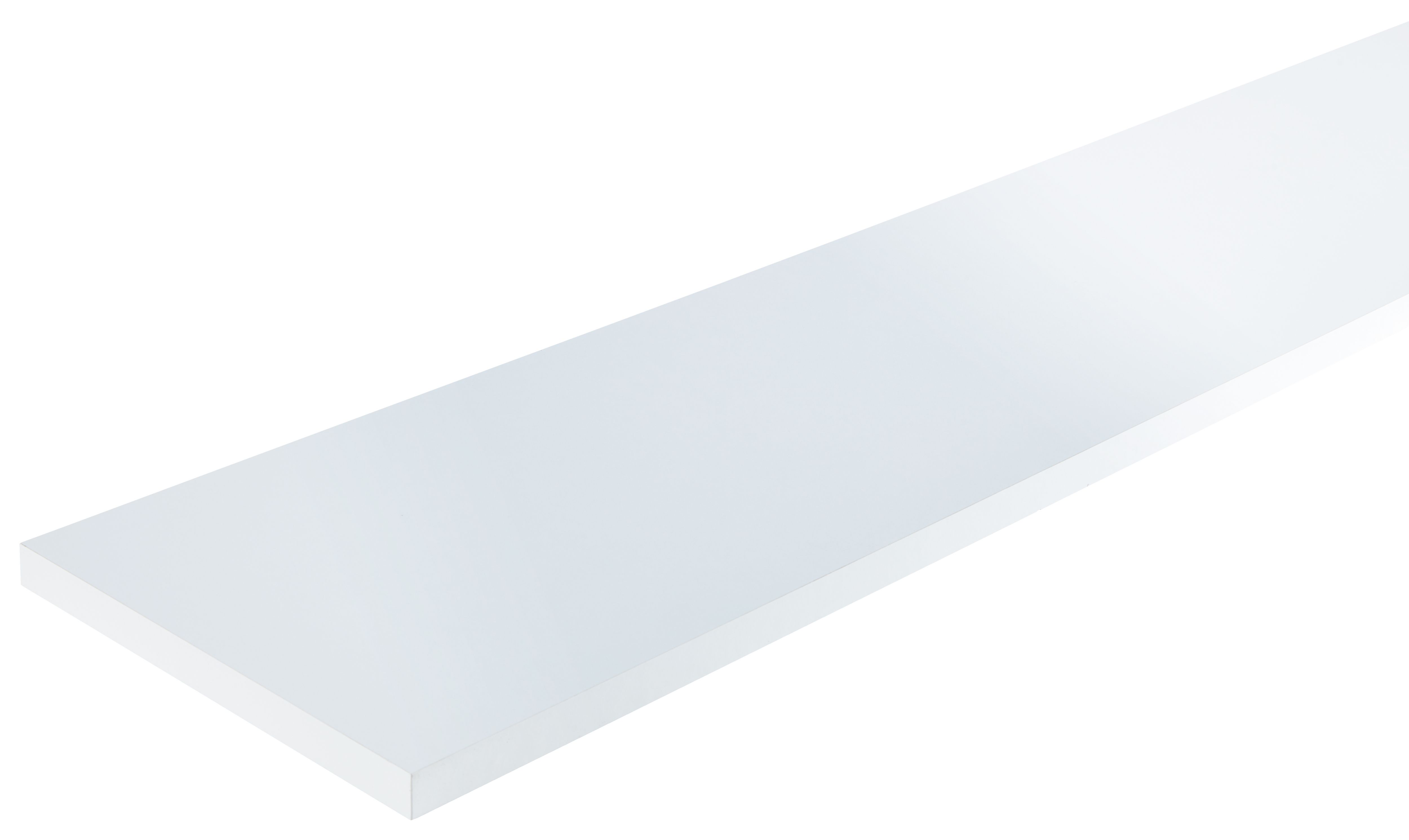 Image of Wickes MFC White Gloss Shelf - 18 x 230 x 1200mm