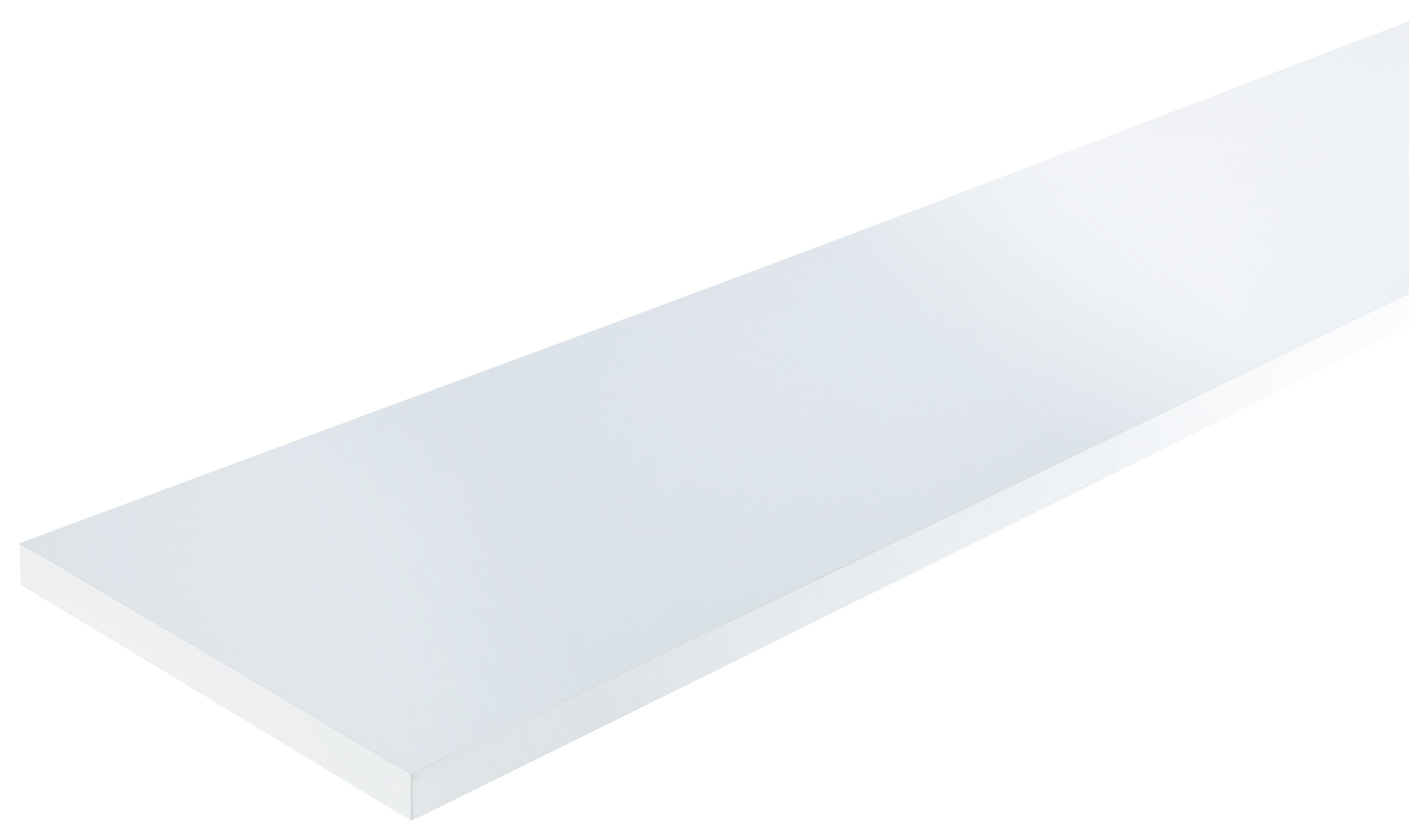 Image of Wickes MFC White Gloss Shelf - 18 x 305 x 1200mm