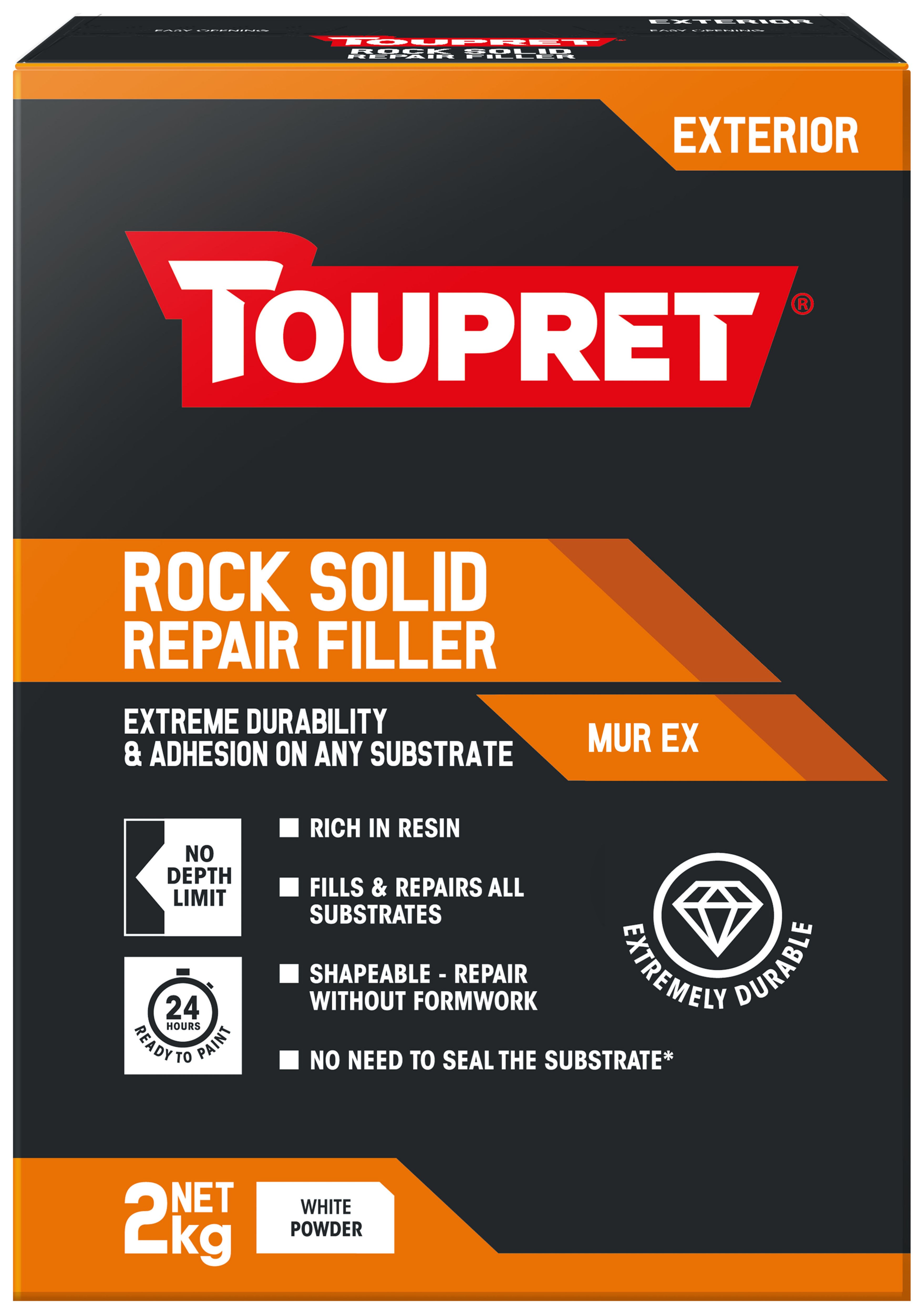 Toupret Rock Solid Repair Powder Filler - 2kg