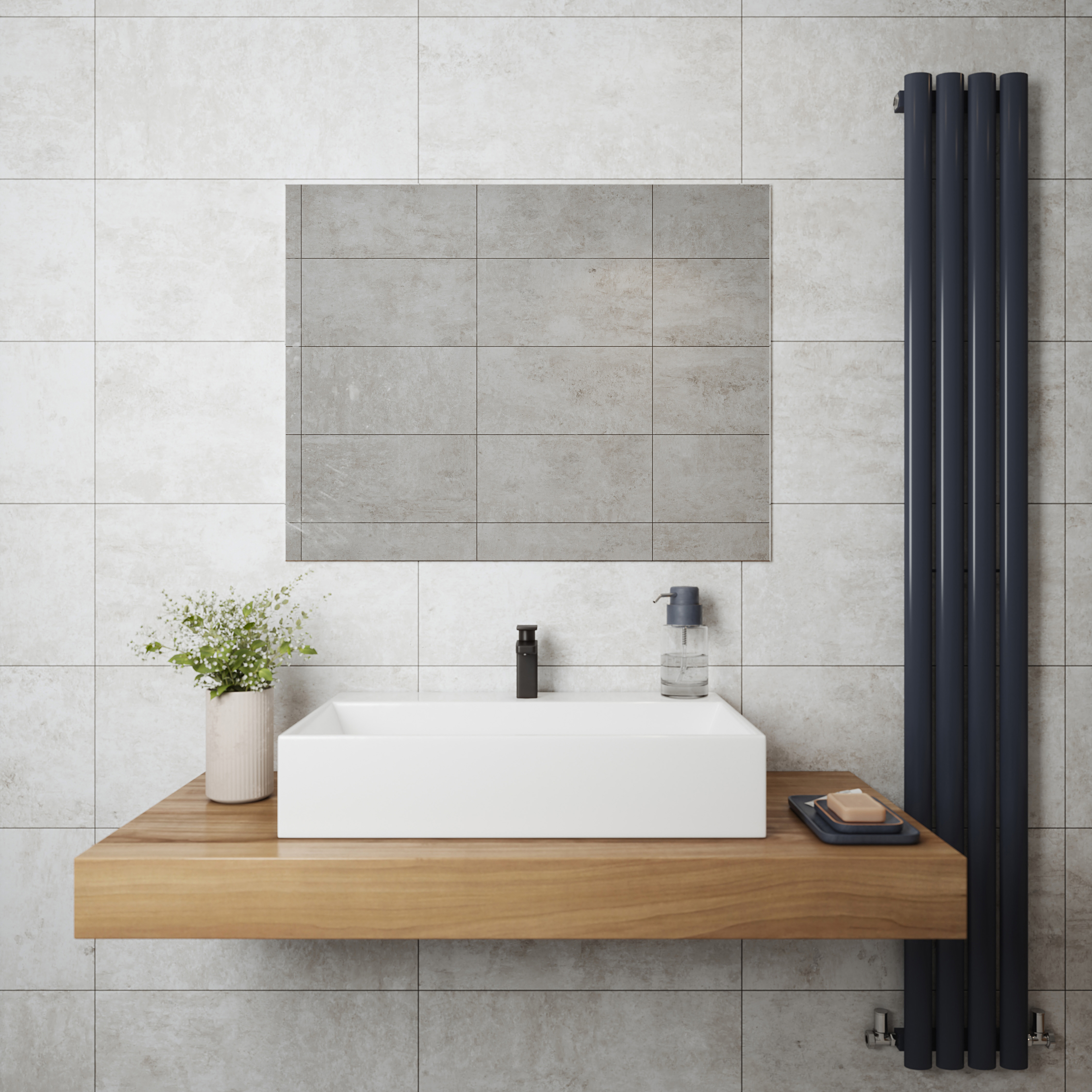 Image of Wickes City Stone Grey Ceramic Wall & Floor Tile 600 x 300mm