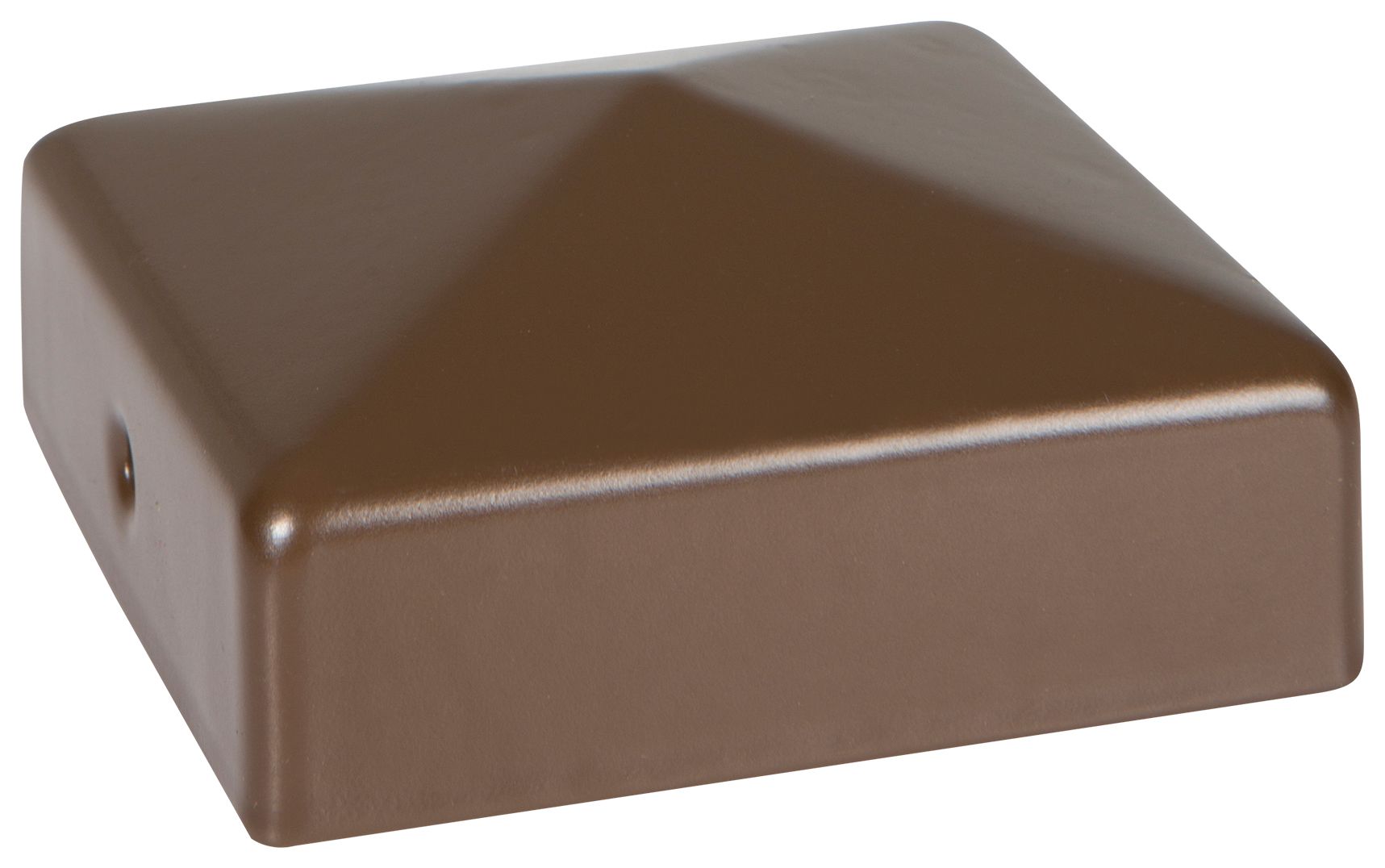 Image of DuraPost Sepia Brown Post Cap with Bracket - 75mm x 75mm