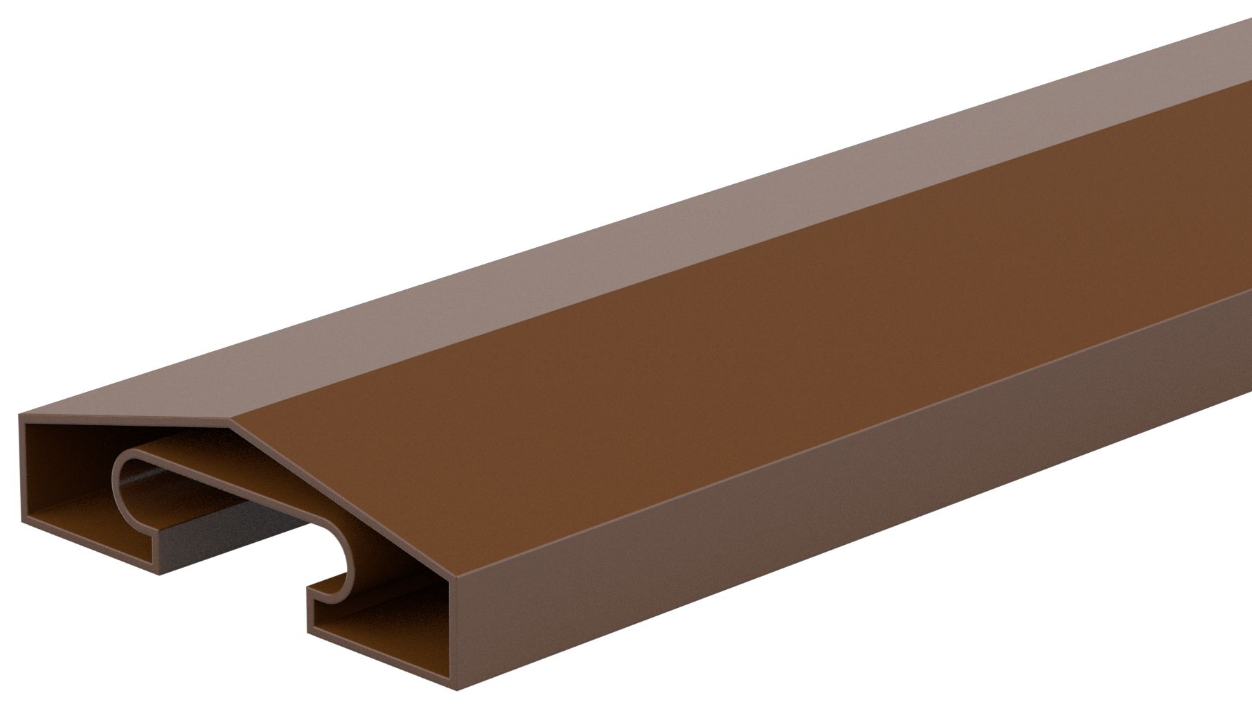 DuraPost Sepia Brown Capping Rail - 1830mm