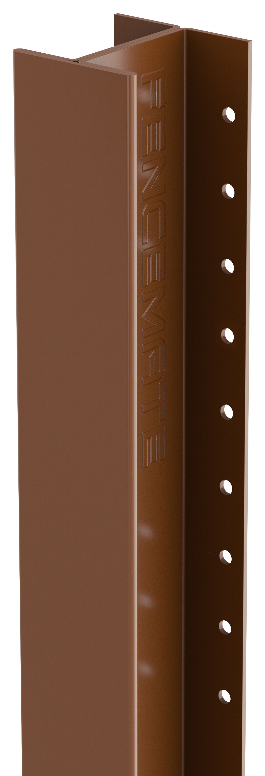 DuraPost Steel Fence Post Sepia Brown - 55mm x 54mm x 2.4m