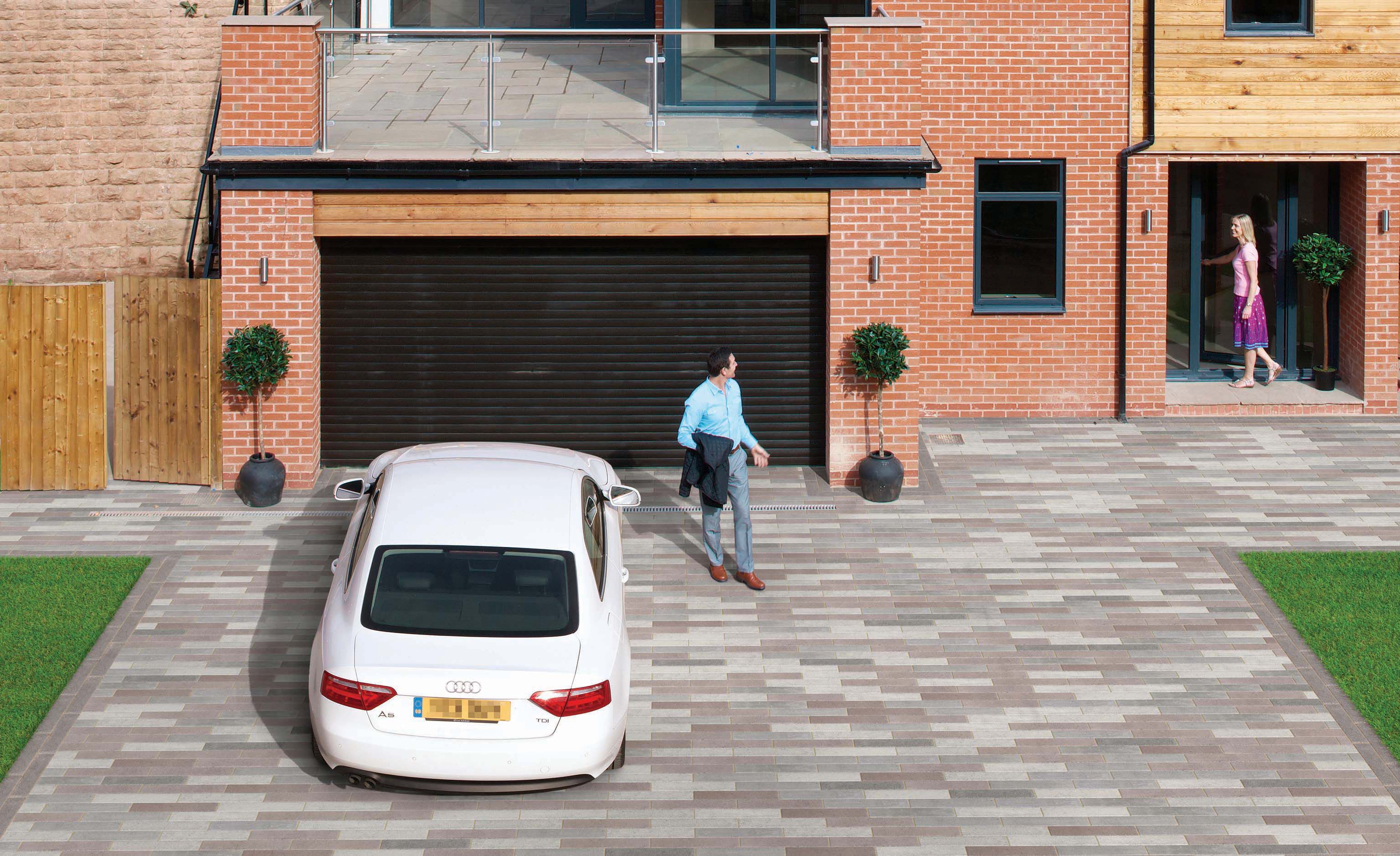 Image of Marshalls Driveline Metro Textured Driveway Block Paving Rose - Sample