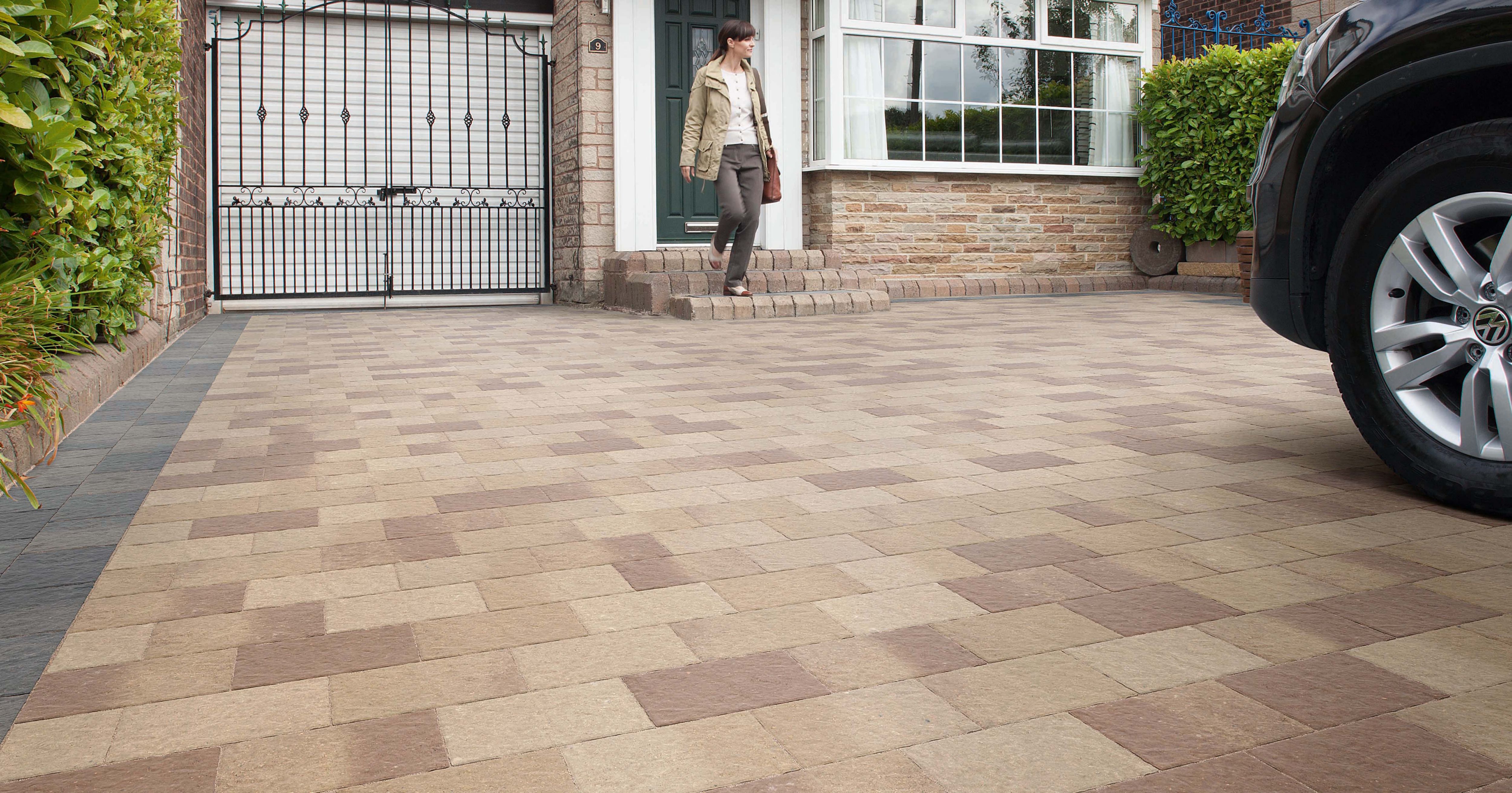 Image of Marshalls Drivesett Coppice Driveway Block Paving Oak Blend - Sample