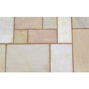 Marshalls Indian Sandstone Textured Buff Multi Paving Slab - Sample