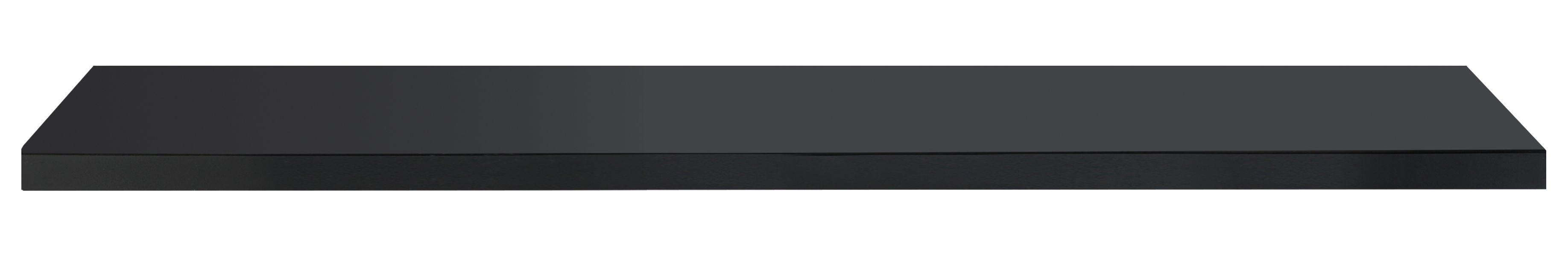Image of Wickes Gloss Black Radiator Shelf - 18 x 150 x 900mm