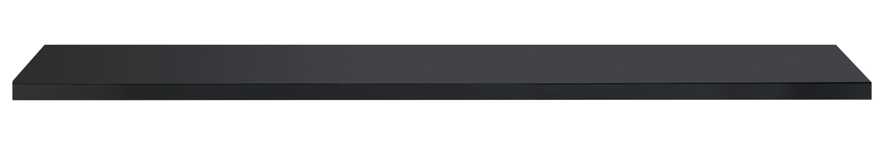 Wickes Gloss Black Radiator Shelf - 18 x 150 x 1200mm