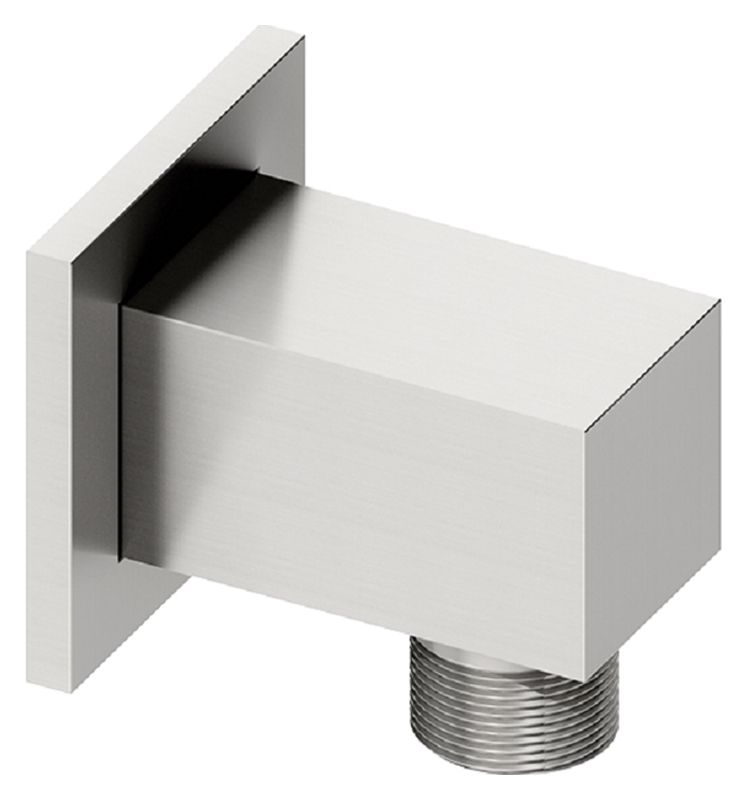 Image of Wickes Square Shower Wall Outlet - Chrome