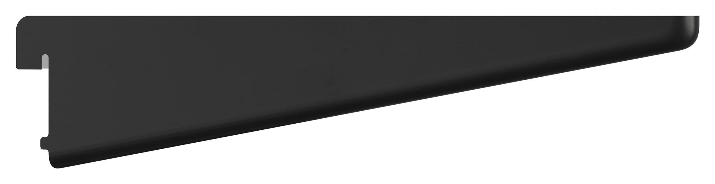 Image of Wickes Twin Slot Matt Black Shelf Bracket - 220mm