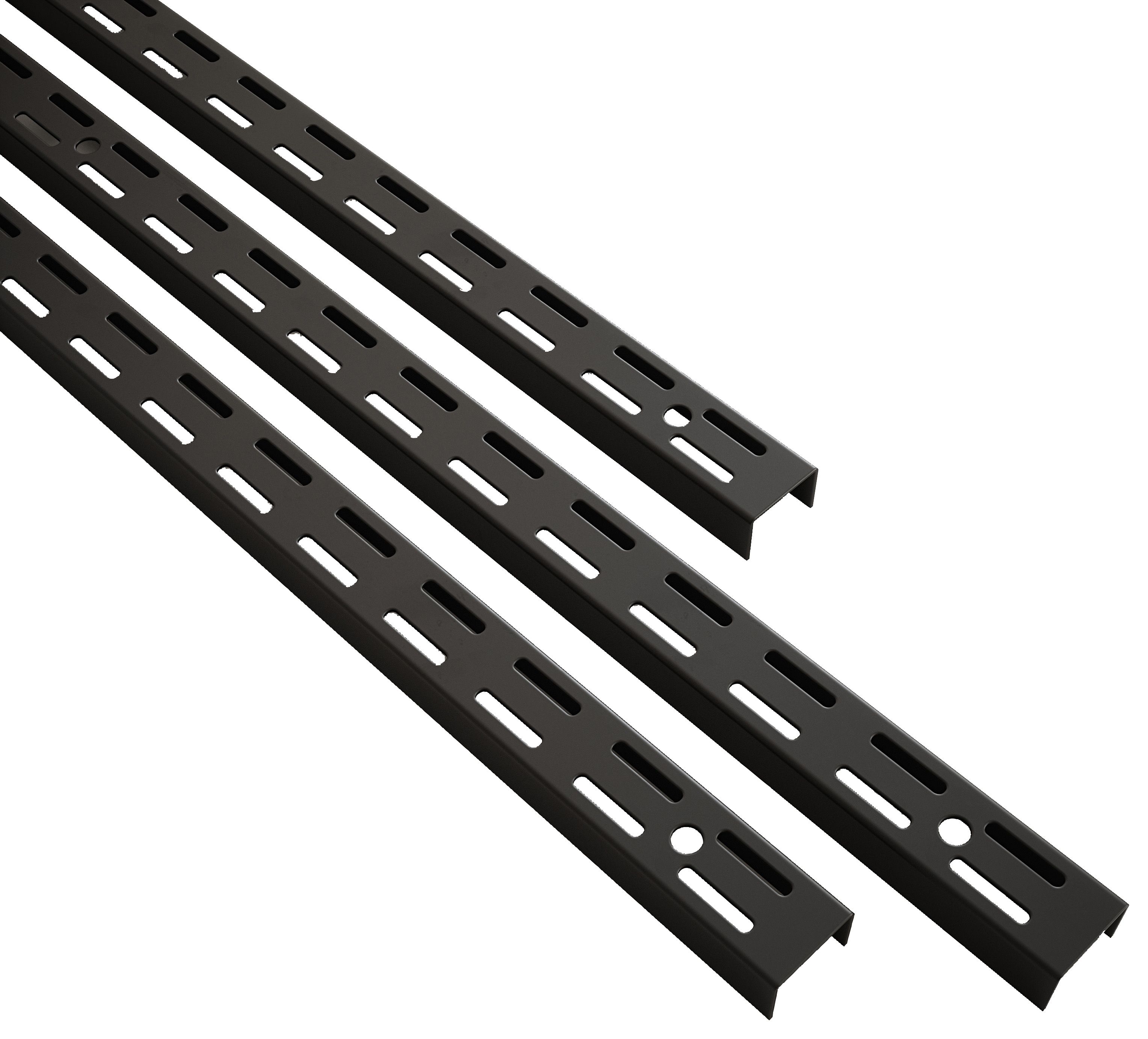 Twin Slot Matt Black Upright - 1219mm