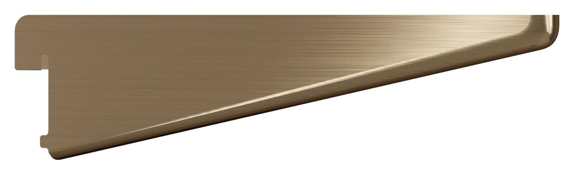 Twin Slot Antique Brass Shelf Bracket - 170mm