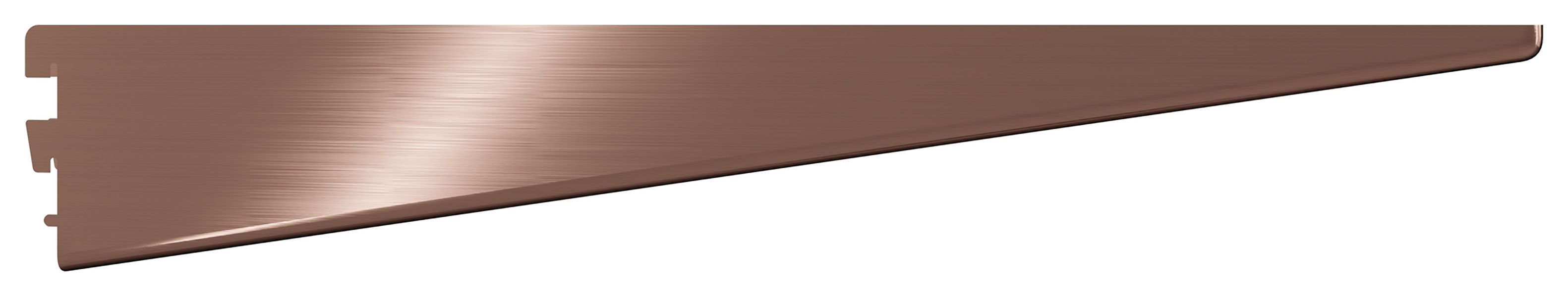 Twin Slot Antique Brass Shelf Bracket - 320mm
