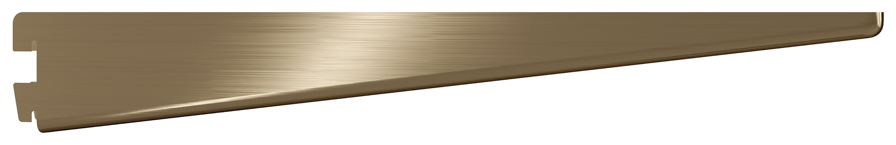 Twin Slot Antique Brass Shelf Bracket - 470mm