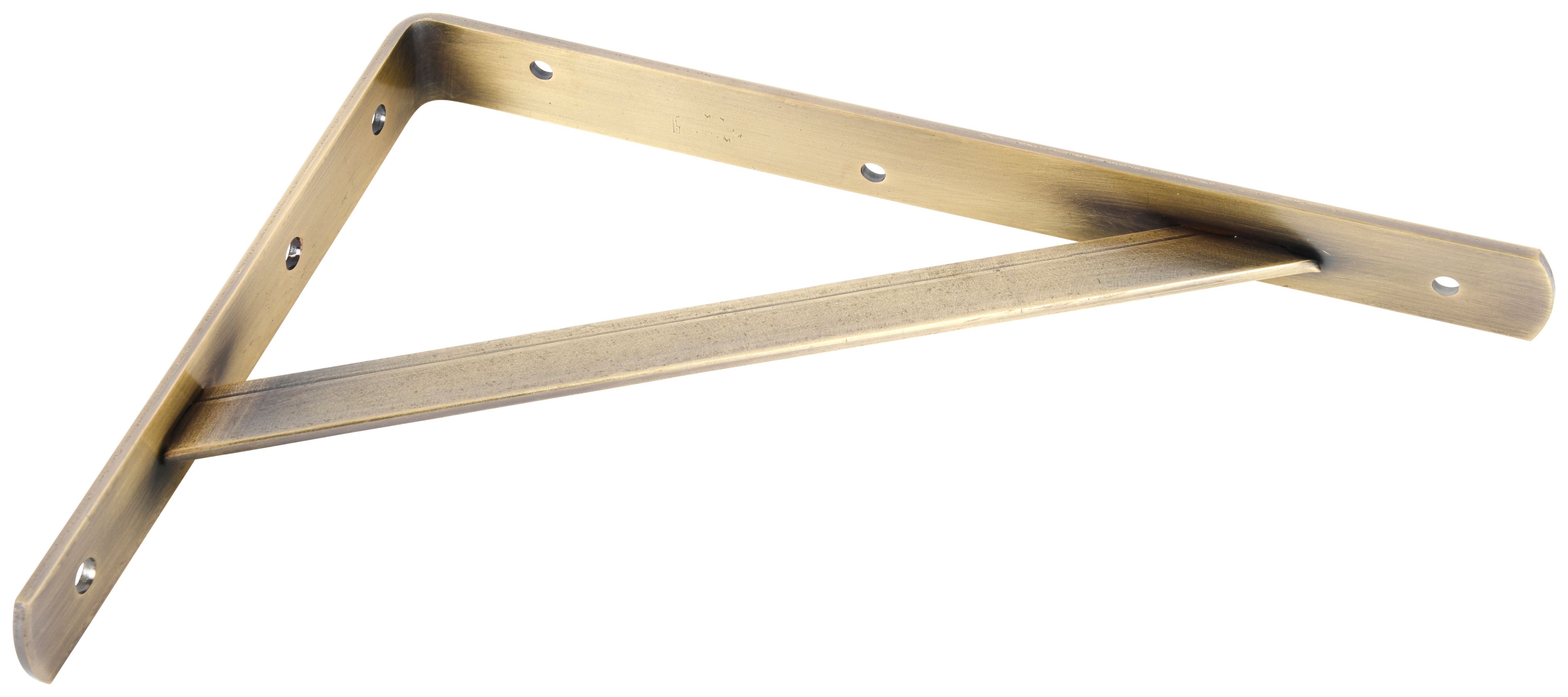 Heavy Duty Antique Brass Shelf Bracket - 400 x 270mm