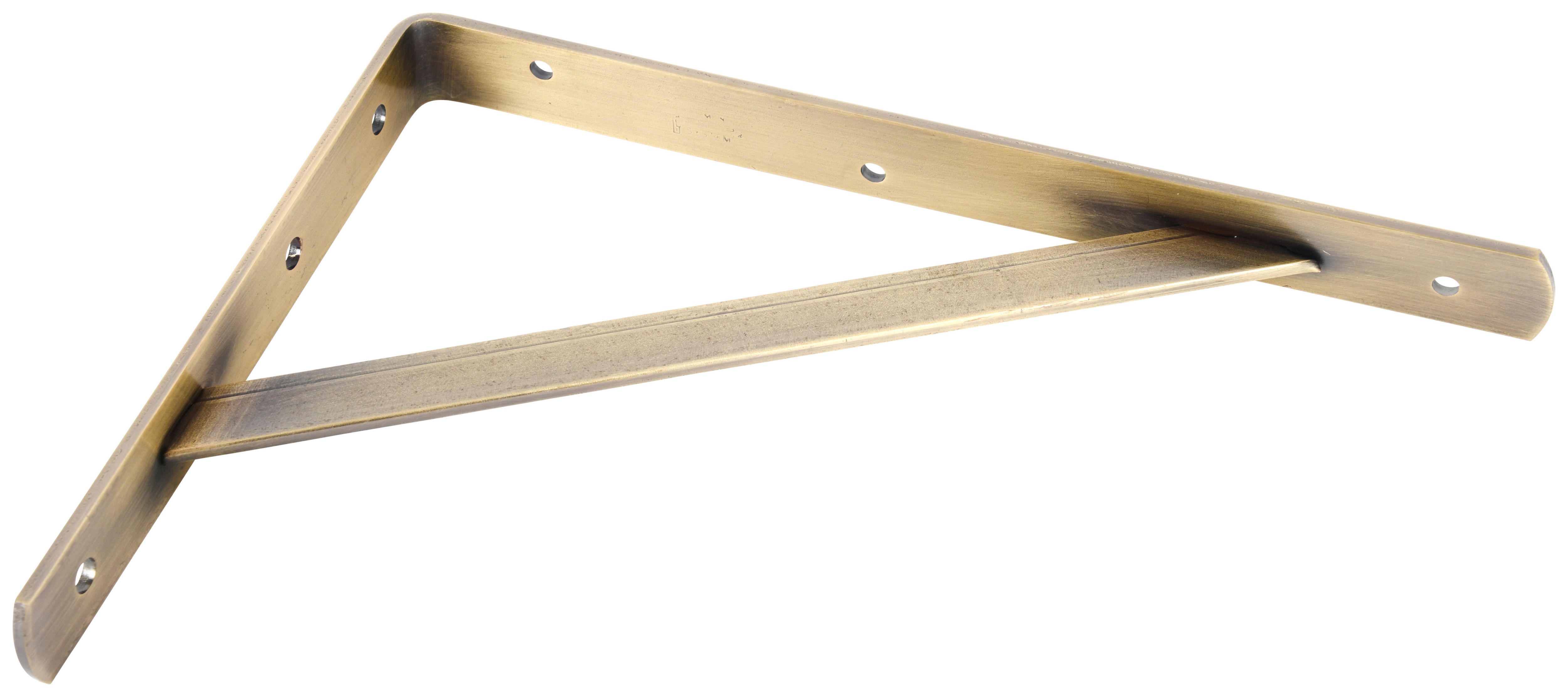 Image of Wickes Heavy Duty Antique Brass Shelf Bracket - 400 x 270mm