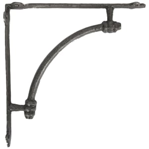 Rustic Arch Lacquered Steel Shelving Bracket - 200 x 200mm