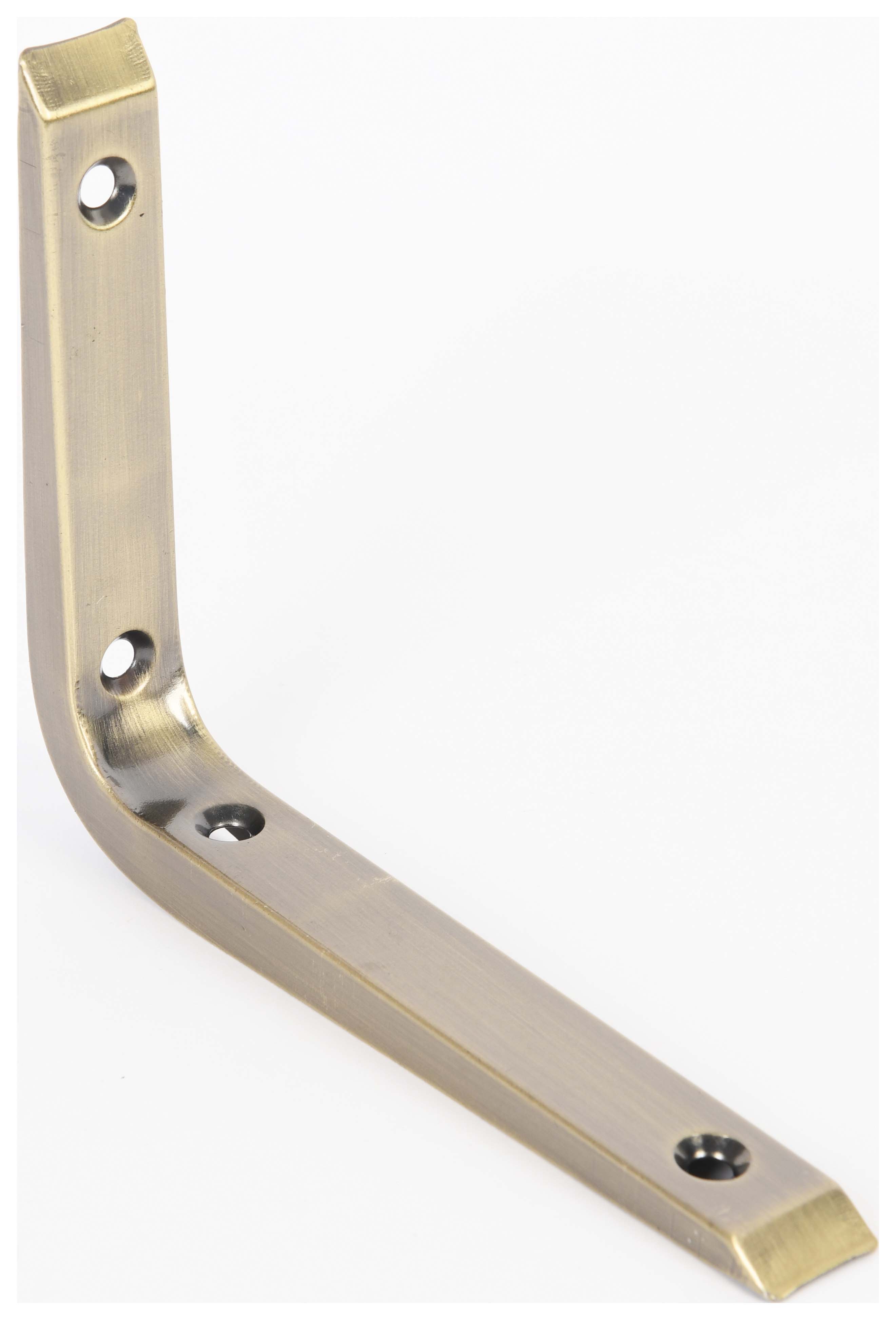 Image of Wickes Antique Brass Cantilever Shelf Bracket - 200 x 150mm