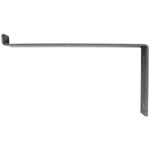 Industrial Bottom Flat Bar Fix Lip Raw/Coated Steel Shelving Bracket - 153 x 207mm