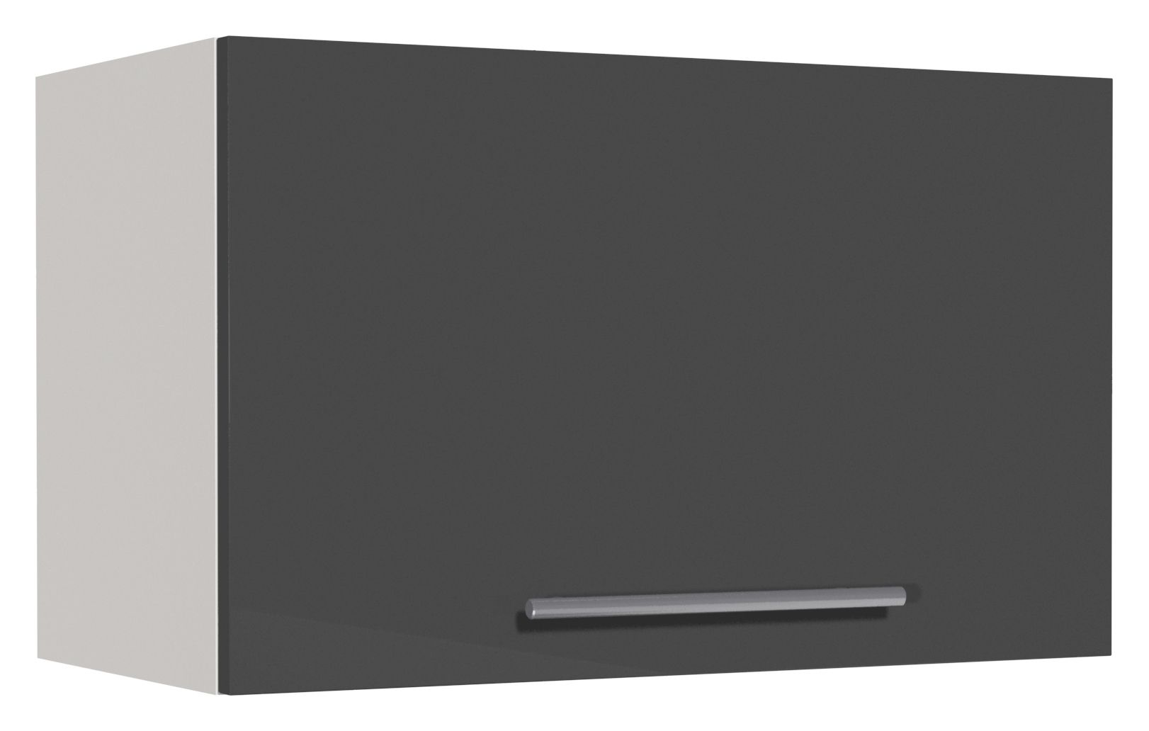 Image of Orlando Dark Grey Gloss Slab Narrow Wall Unit - 600mm