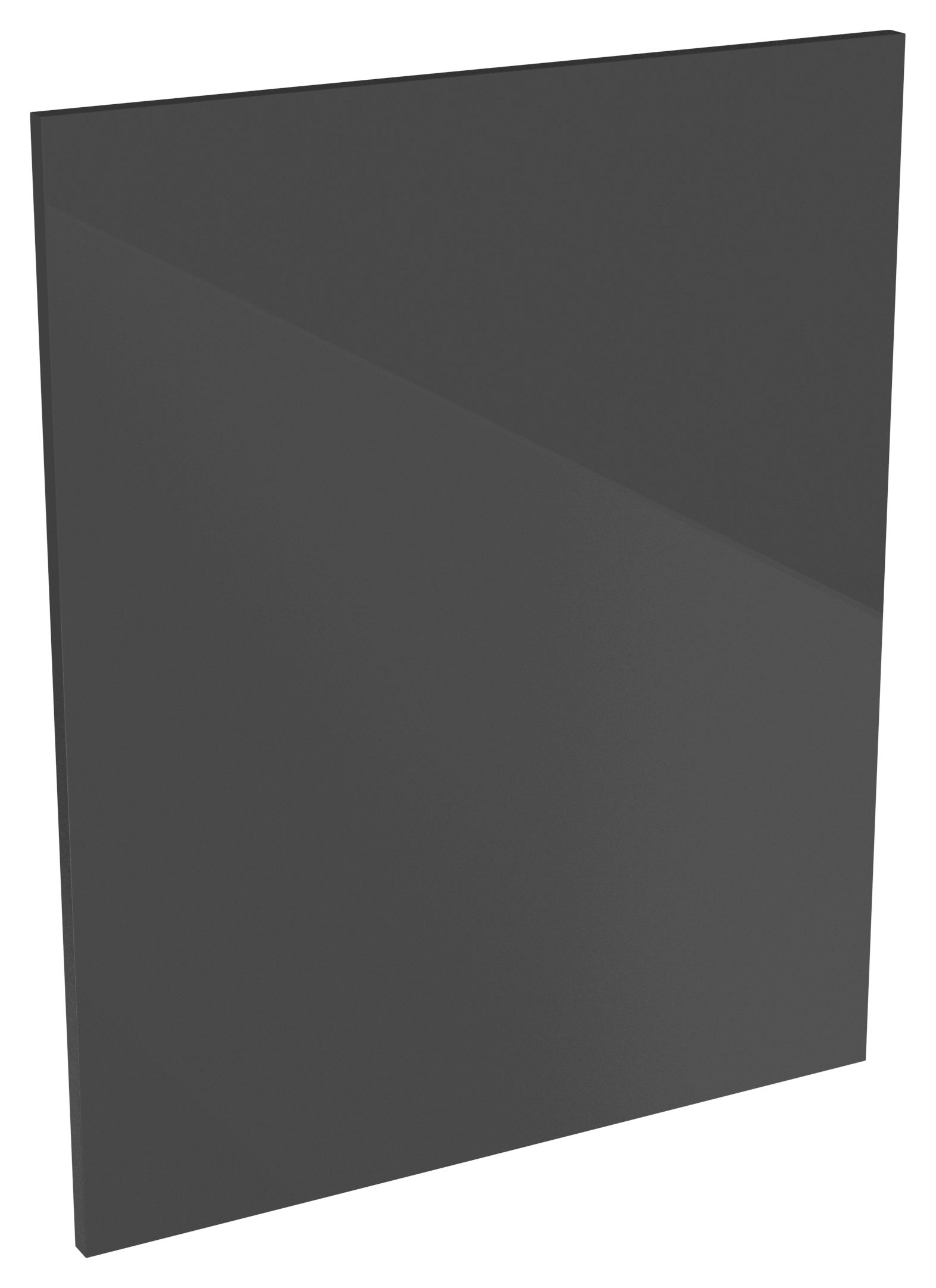 Image of Orlando Dark Grey Gloss Slab Appliance Door (B) - 600 x 731mm
