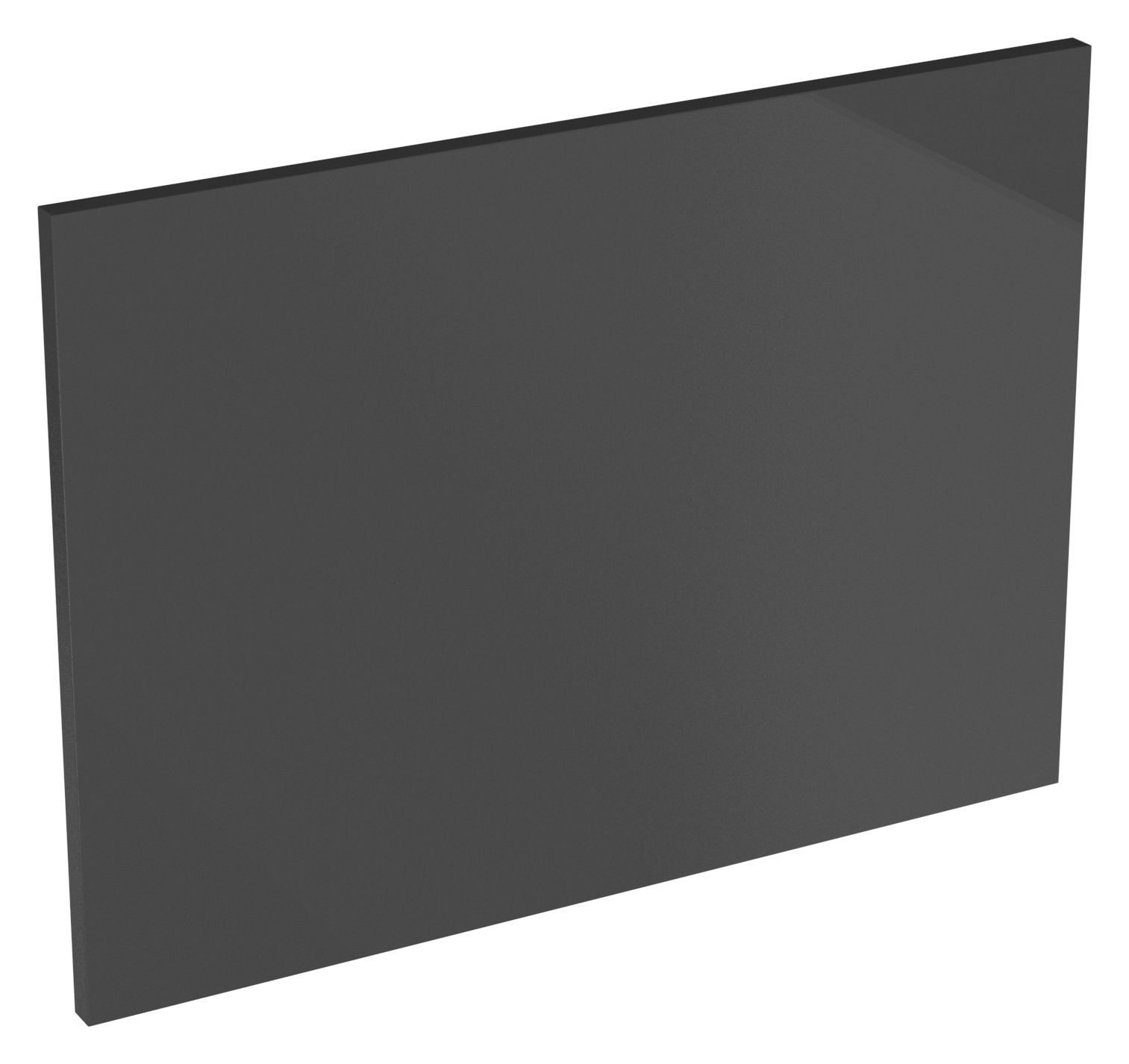 Image of Orlando Dark Grey Gloss Slab Appliance Door (D) - 600 x 437mm