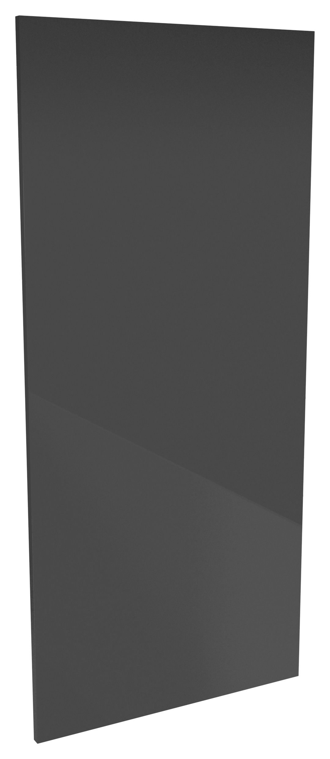 Image of Orlando Dark Grey Gloss Slab Appliance Door (A) - 600 x 1319mm