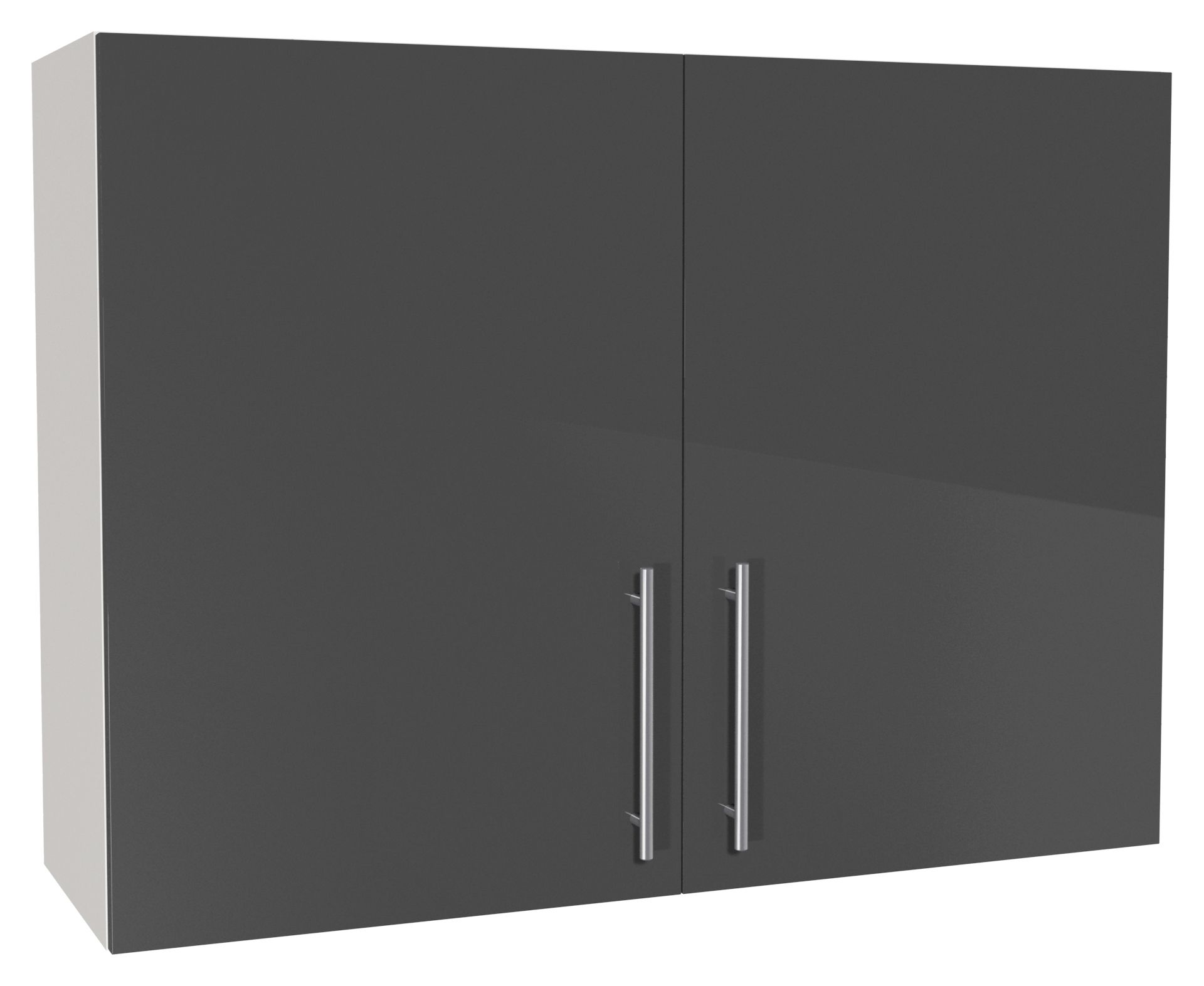 Orlando Dark Grey Gloss Slab Wall Unit - 1000mm