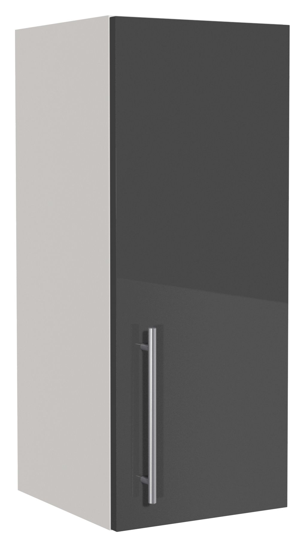 Image of Orlando Dark Grey Gloss Slab Wall Unit - 300mm