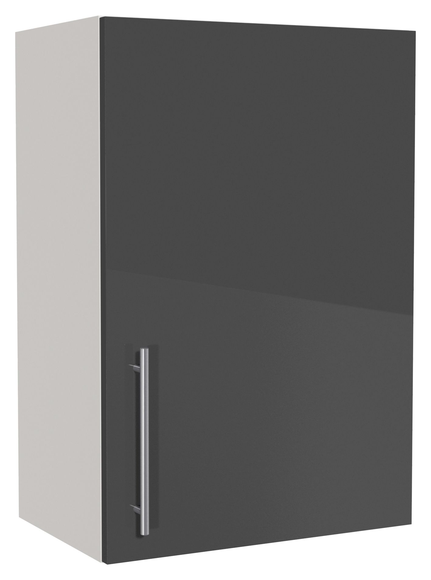 Image of Orlando Dark Grey Gloss Slab Wall Unit - 500mm