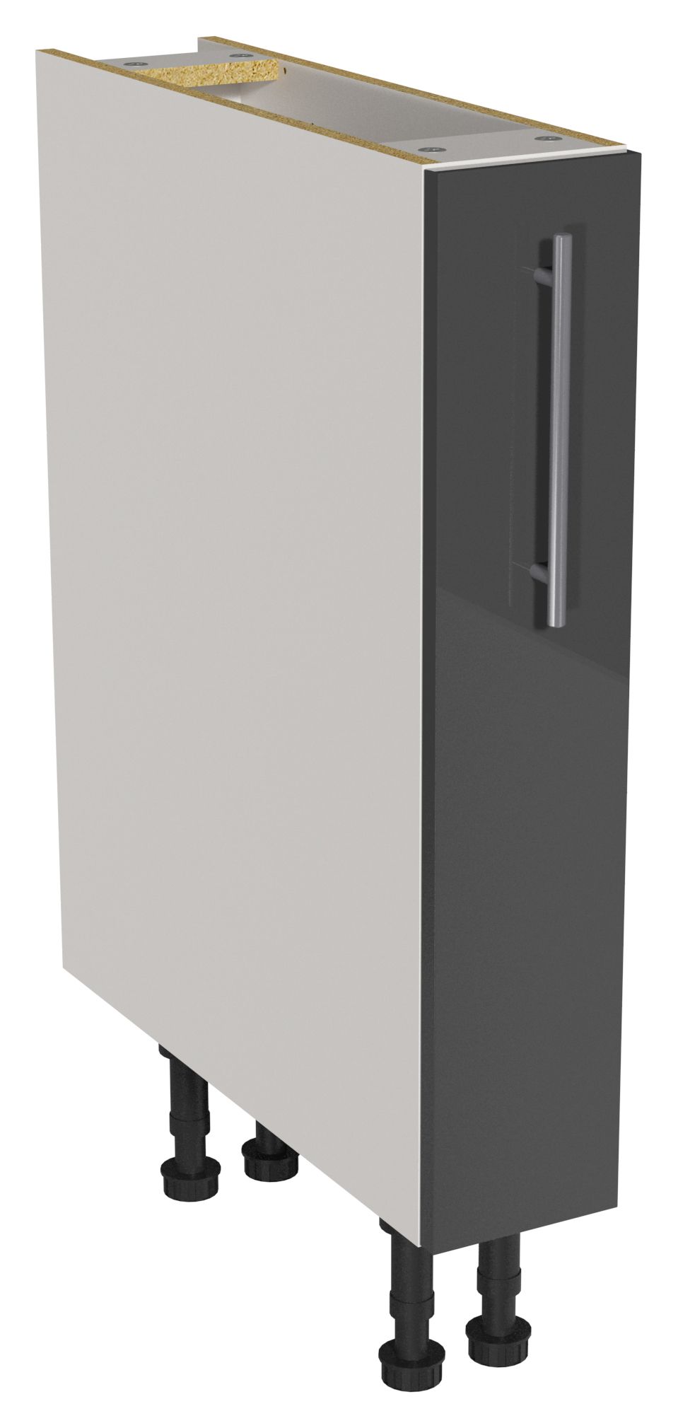 Image of Orlando Dark Grey Pull Out Base Unit - 150mm