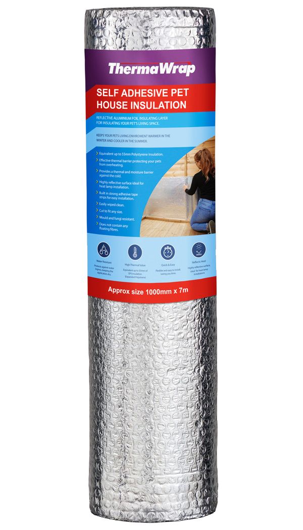 ThermaWrap Self-Adhesive Pet House Insulation Roll - 1000mm