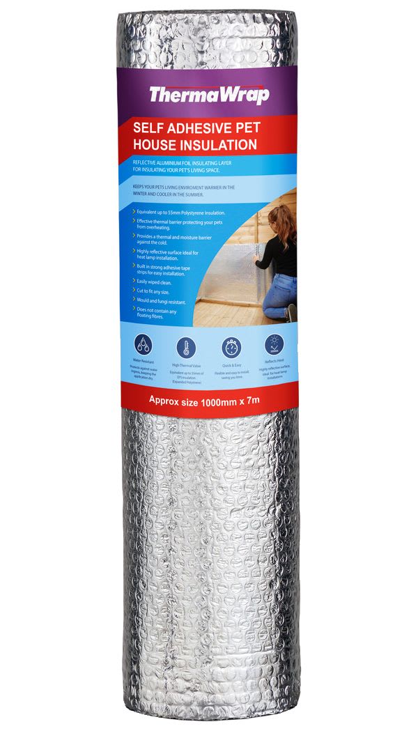 ThermaWrap Self-Adhesive Pet House Insulation Roll - 1000mm