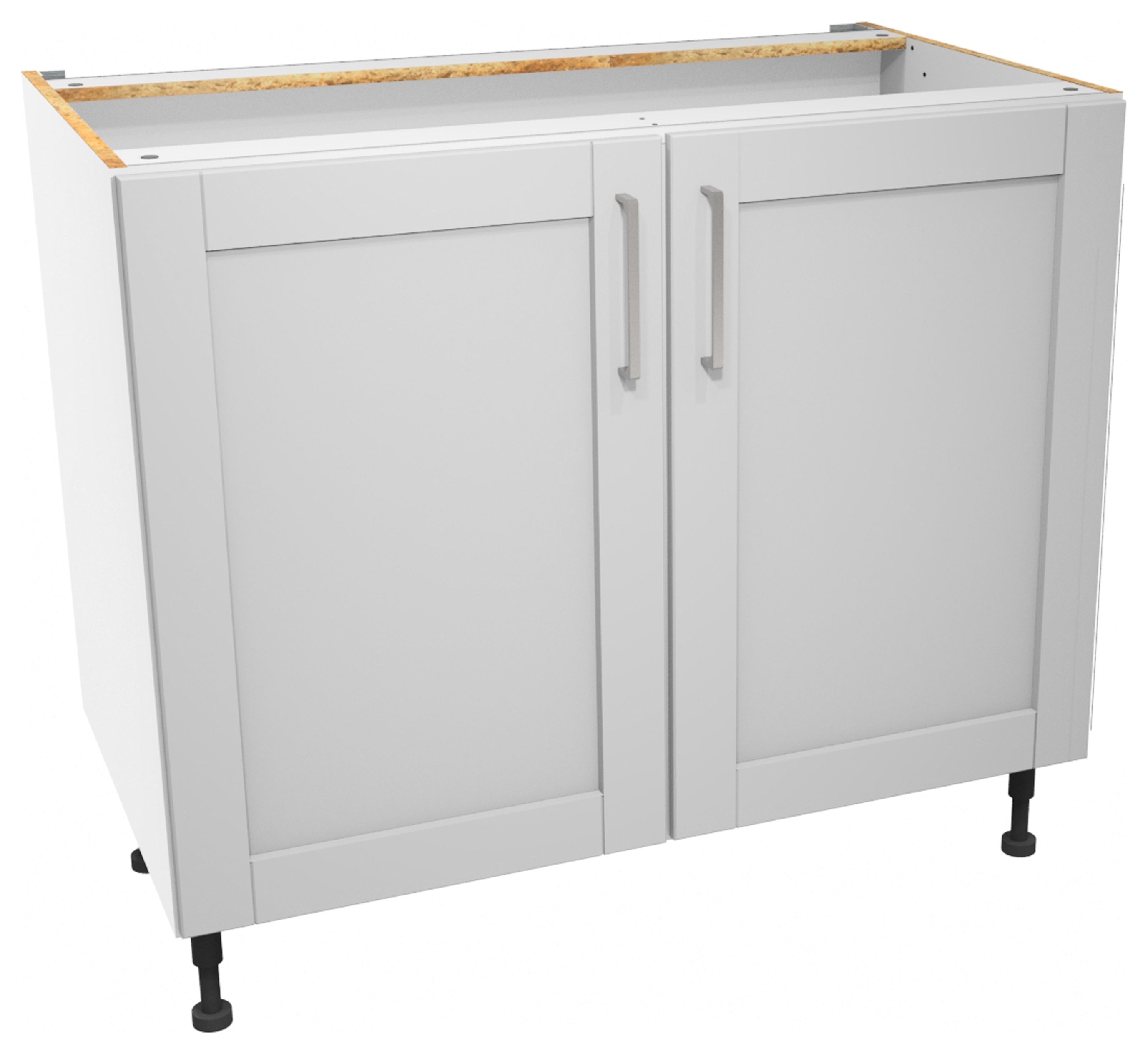 Wickes Ohio Grey Shaker Base Unit - 1000mm