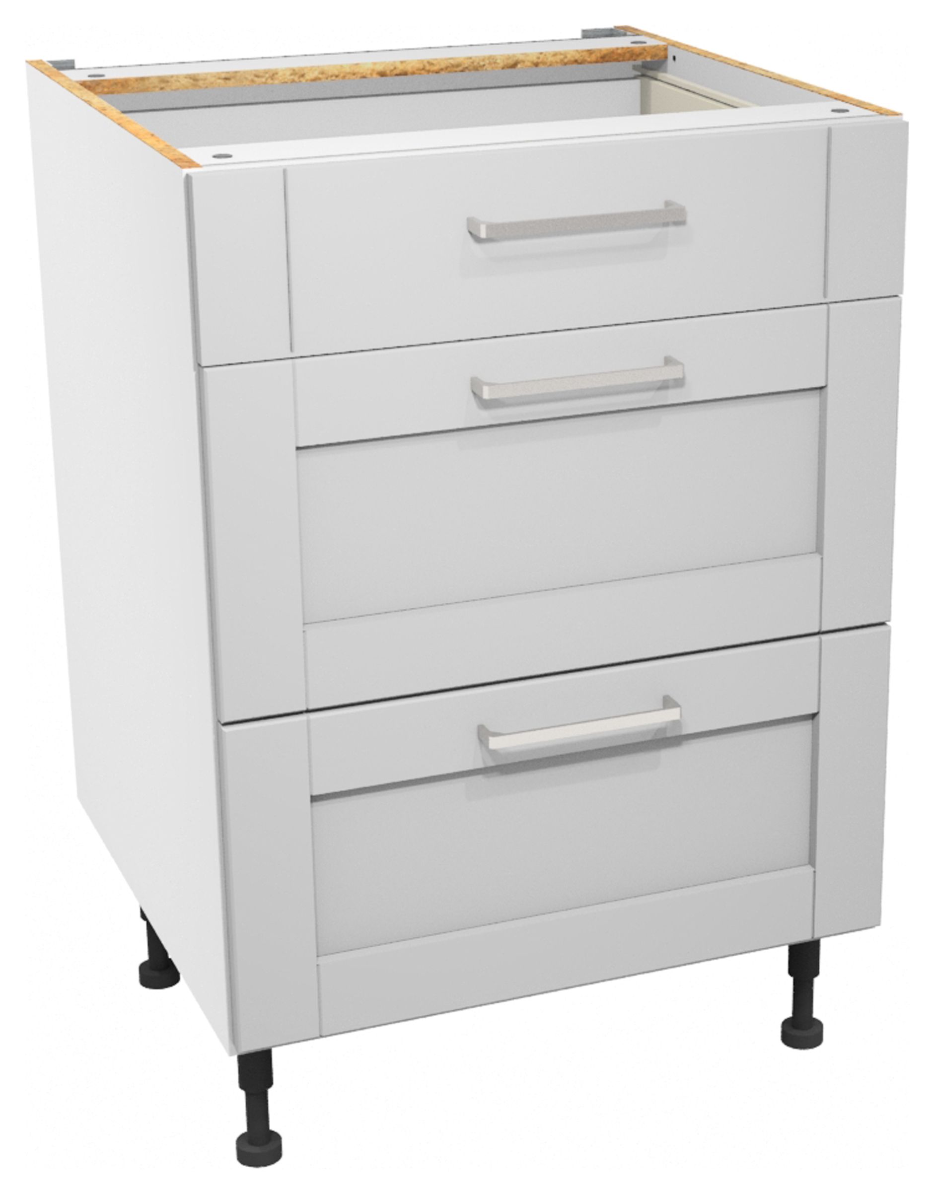 Image of Wickes Ohio Grey Shaker Drawer Unit - 600mm