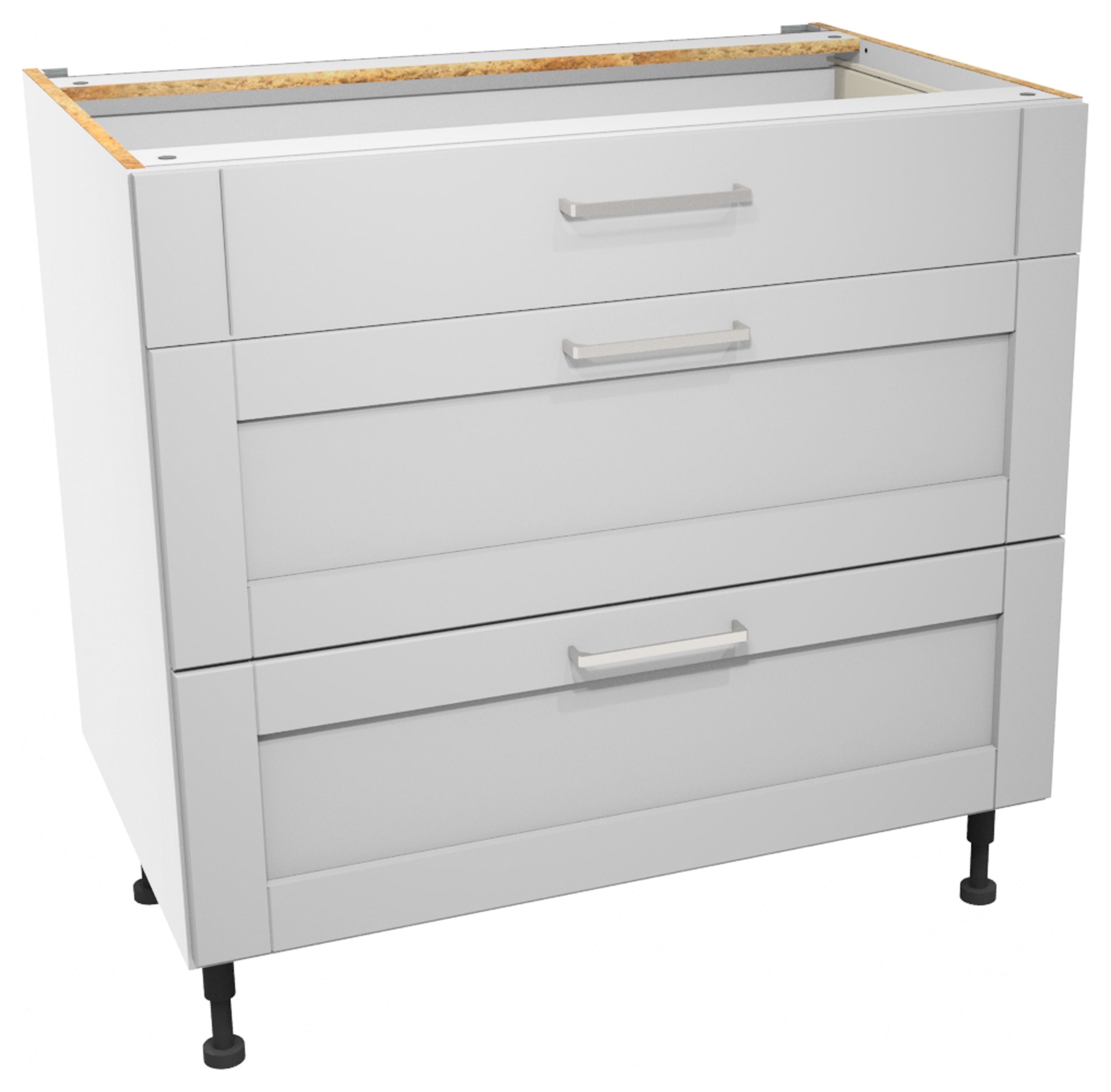 Image of Wickes Ohio Grey Shaker Drawer Unit - 900mm (Part 1 of 2)