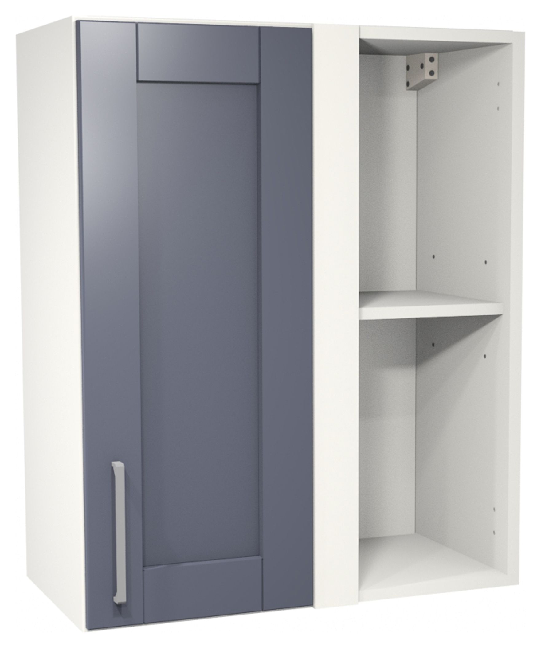 Image of Ohio Navy Shaker Corner Wall Unit - 600mm