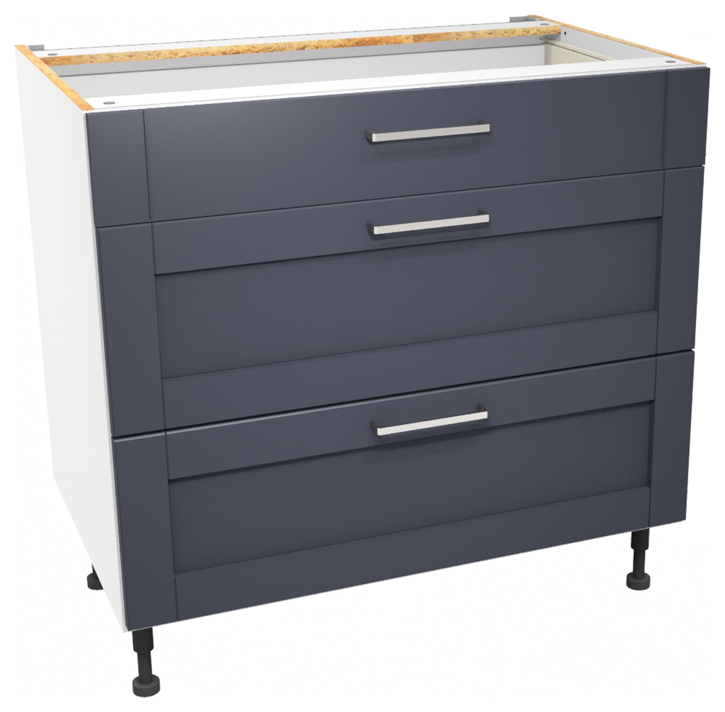 Image of Ohio Navy Shaker Drawer Unit - 900mm (Part 1 of 2)