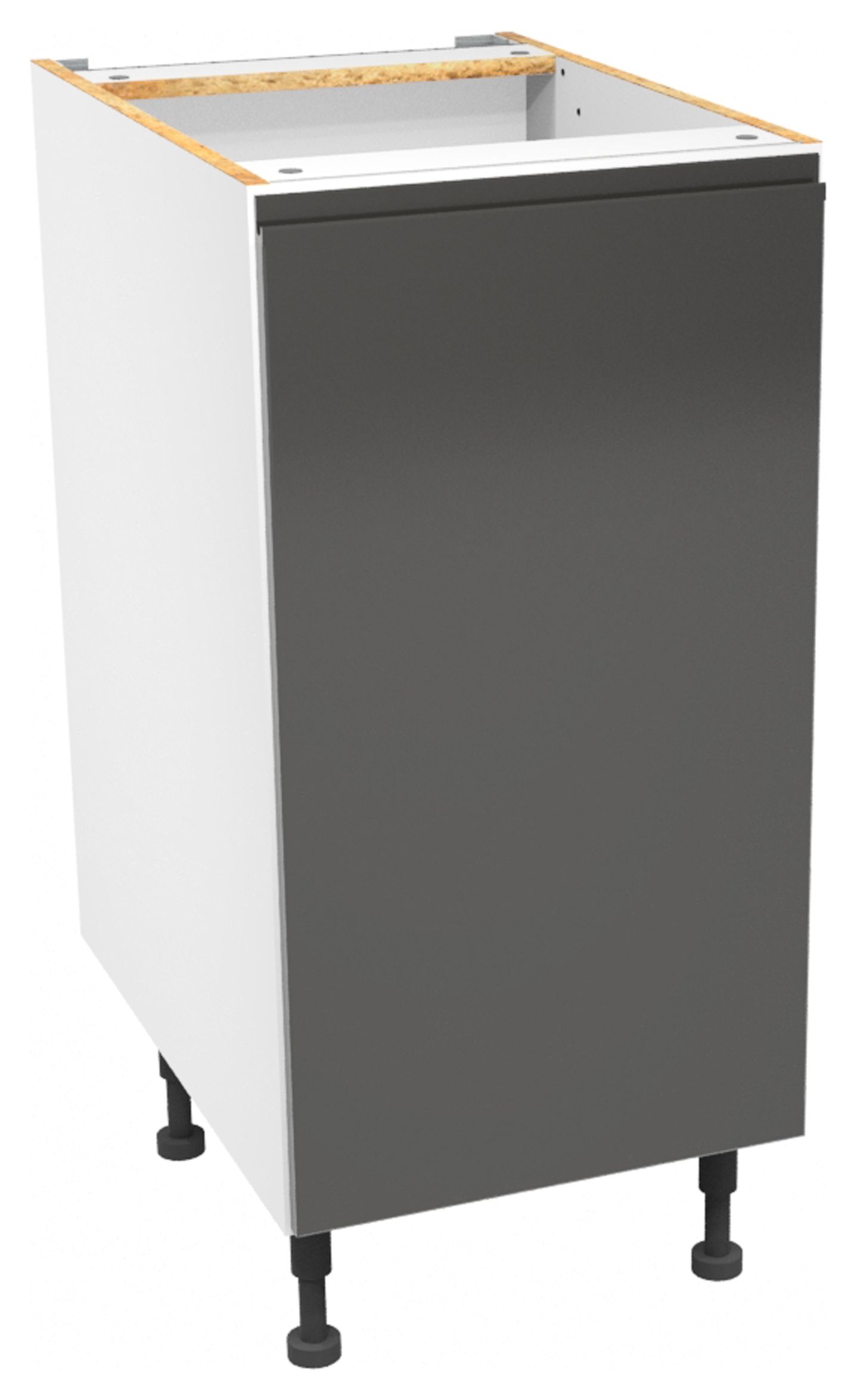 Image of Madison Dark Grey Gloss Handleless Base Unit - 400mm