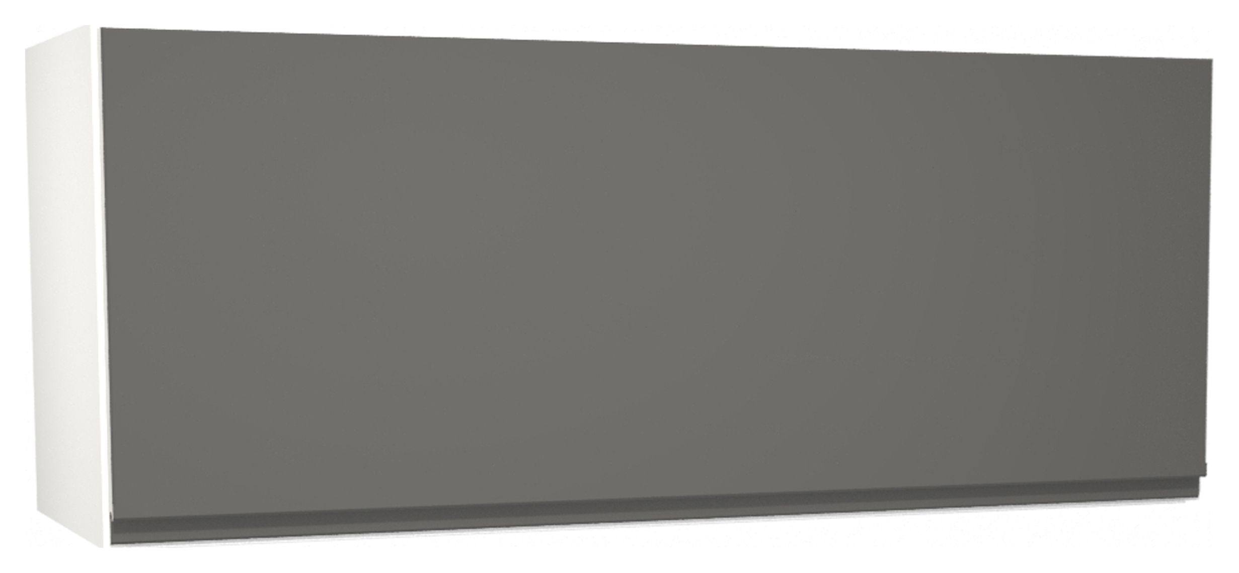 Image of Madison Dark Grey Gloss Handleless Narrow Wall Unit - 900mm