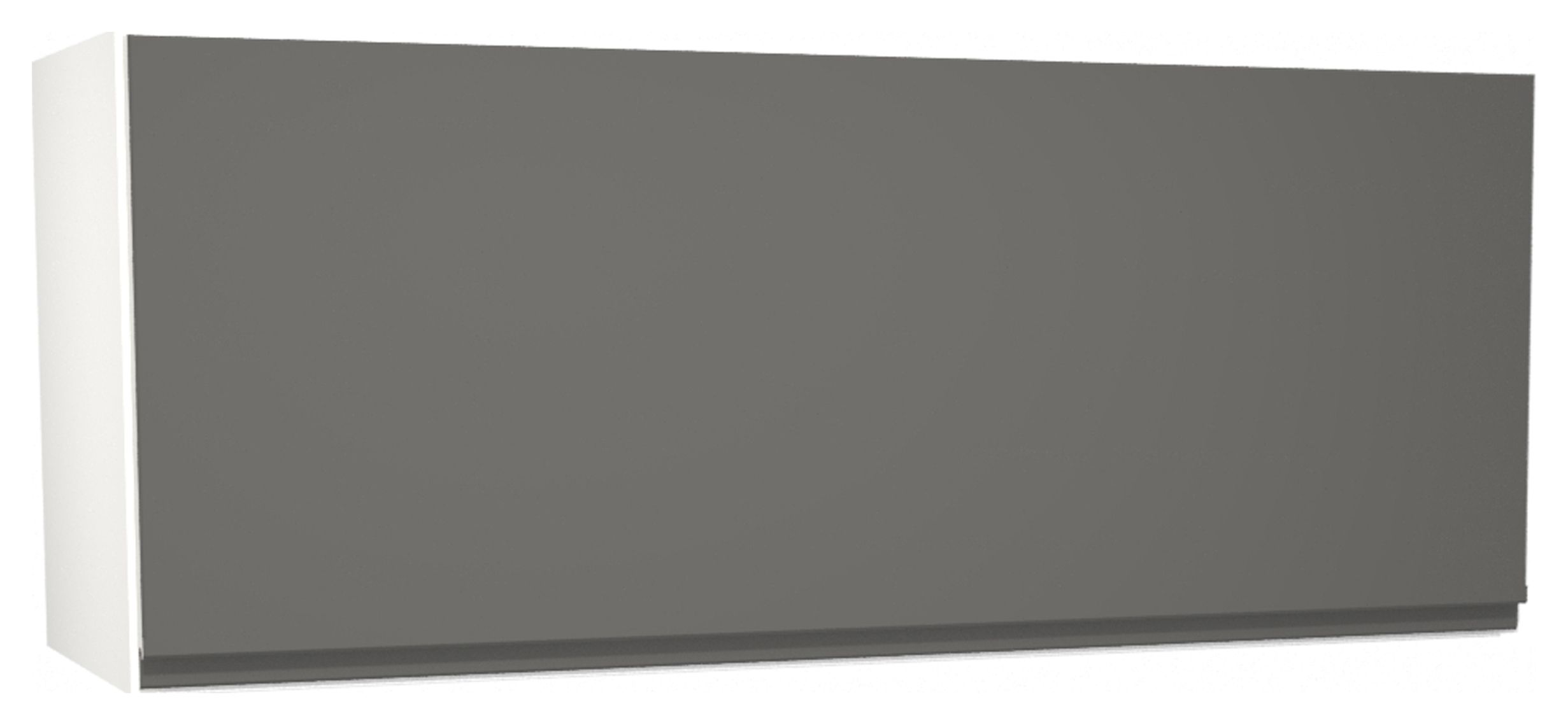 Madison Dark Grey Gloss Handleless Narrow Wall Unit - 900mm