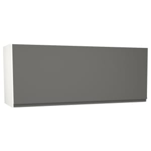 Madison Dark Grey Gloss Handleless Narrow Wall Unit - 900mm