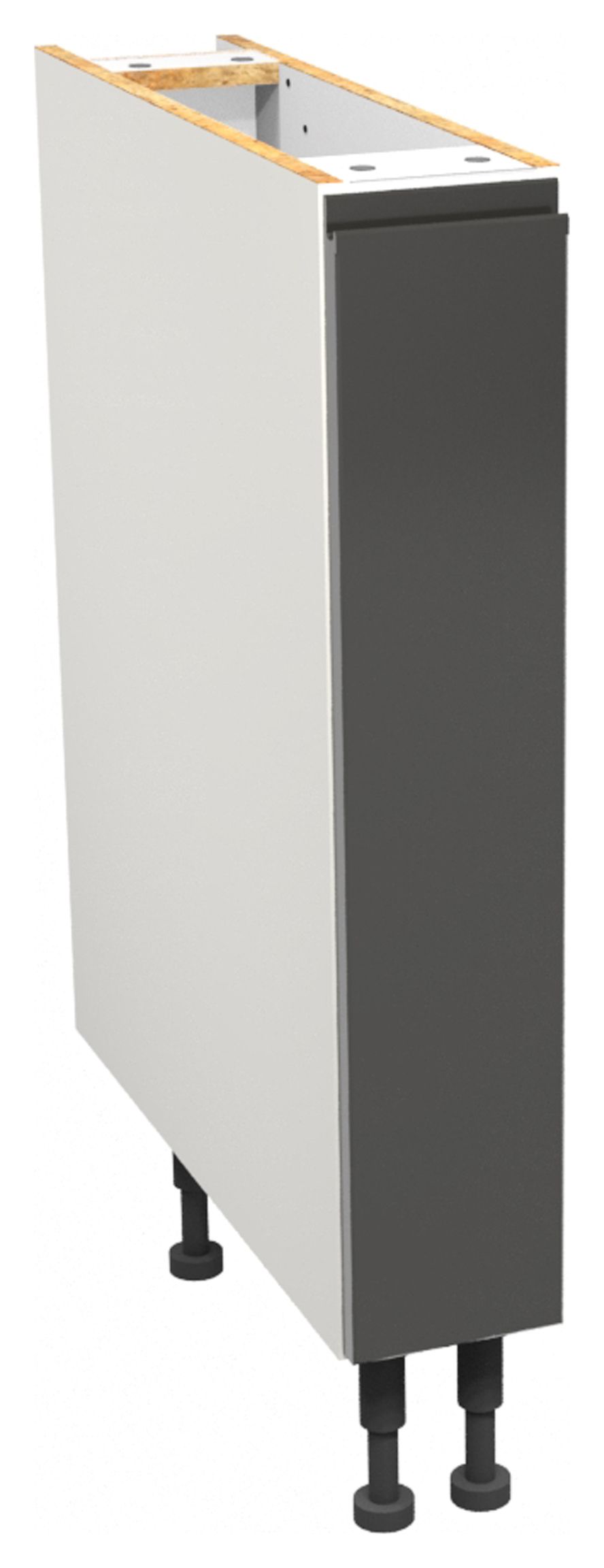Image of Madison Dark Grey Gloss Pull Out Base Unit - 150mm
