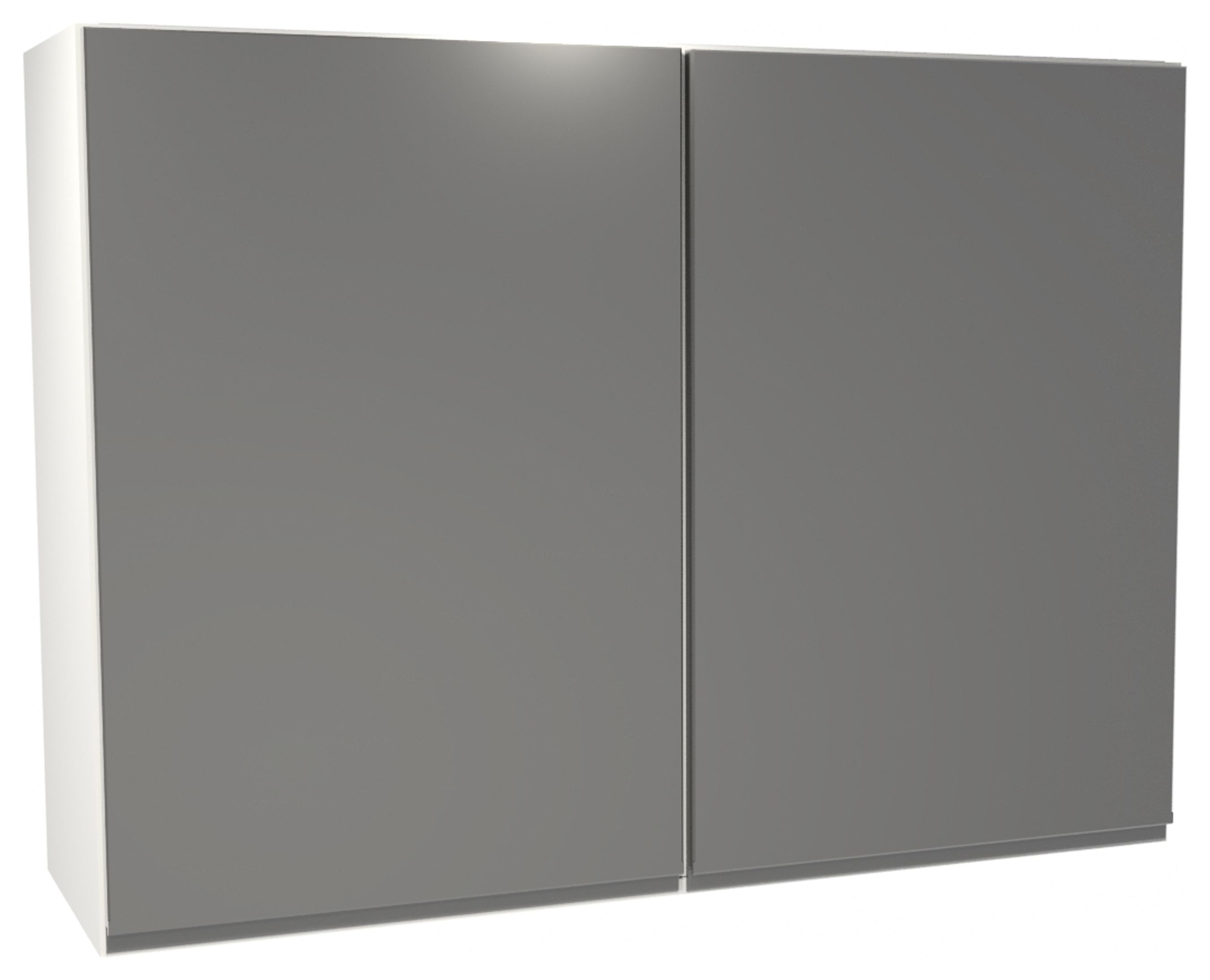 Image of Madison Dark Grey Gloss Handleless Wall Unit - 1000mm