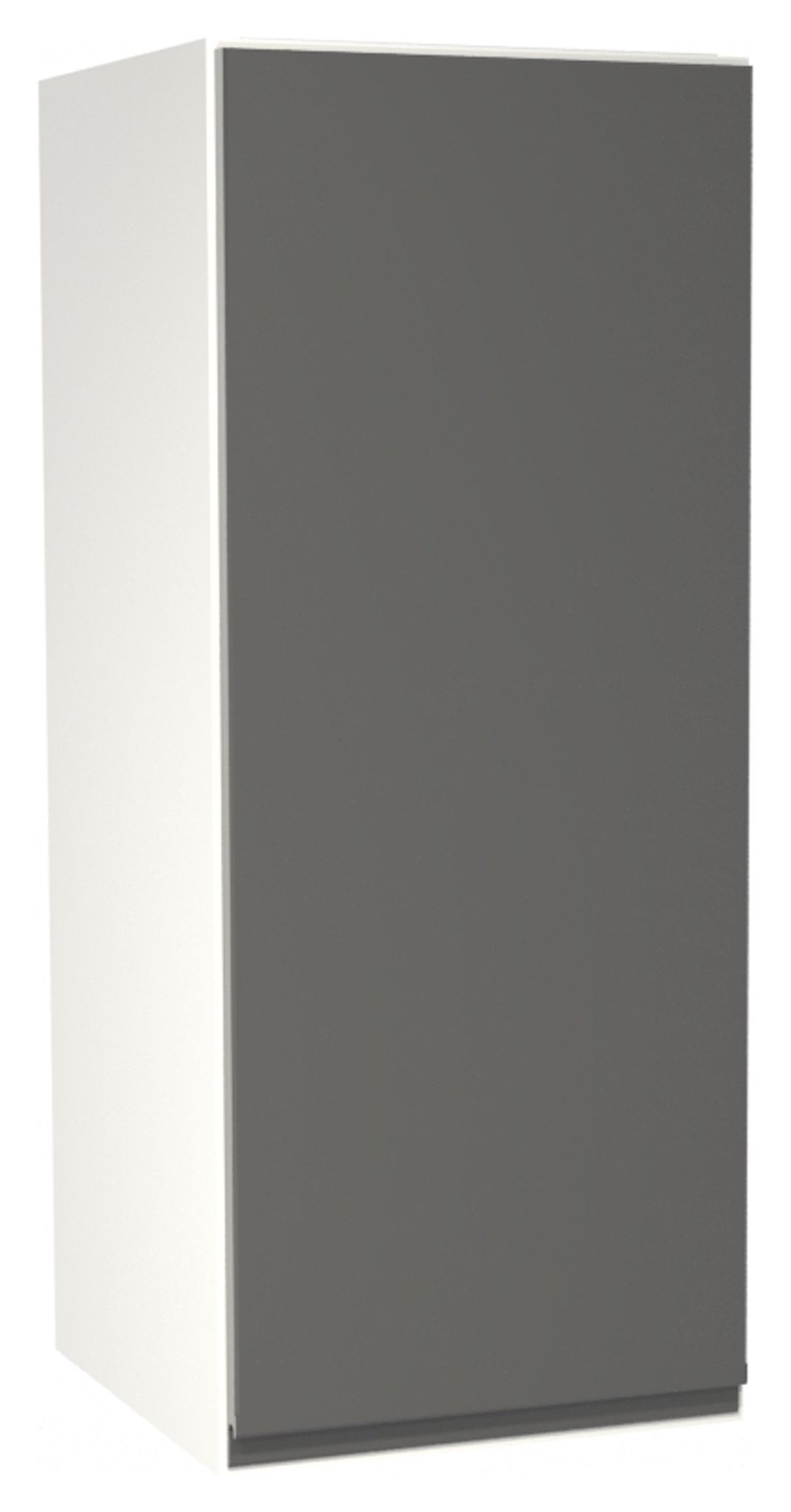Image of Madison Dark Grey Gloss Handleless Wall Unit - 300mm