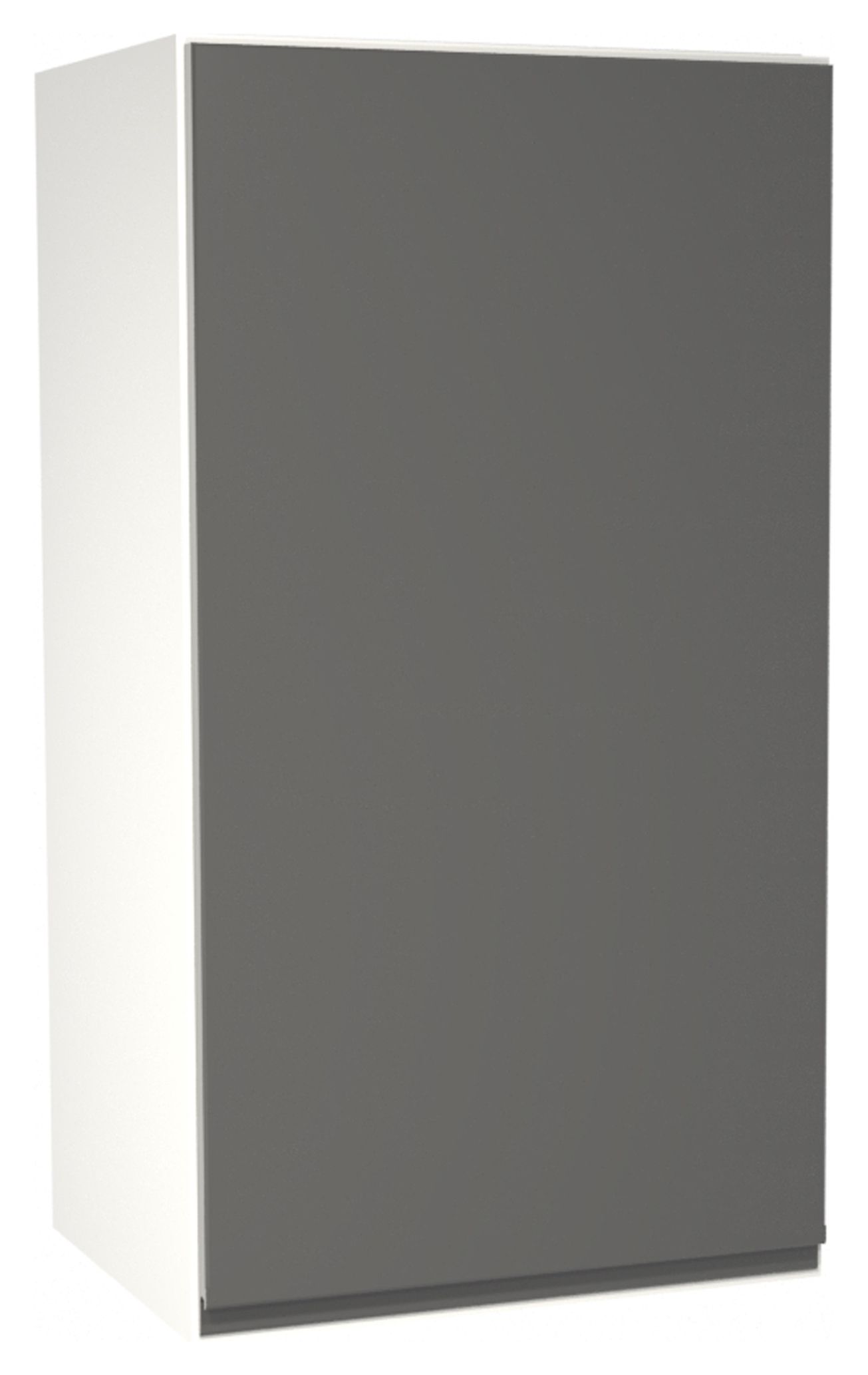 Image of Madison Dark Grey Gloss Handleless Wall Unit - 400mm