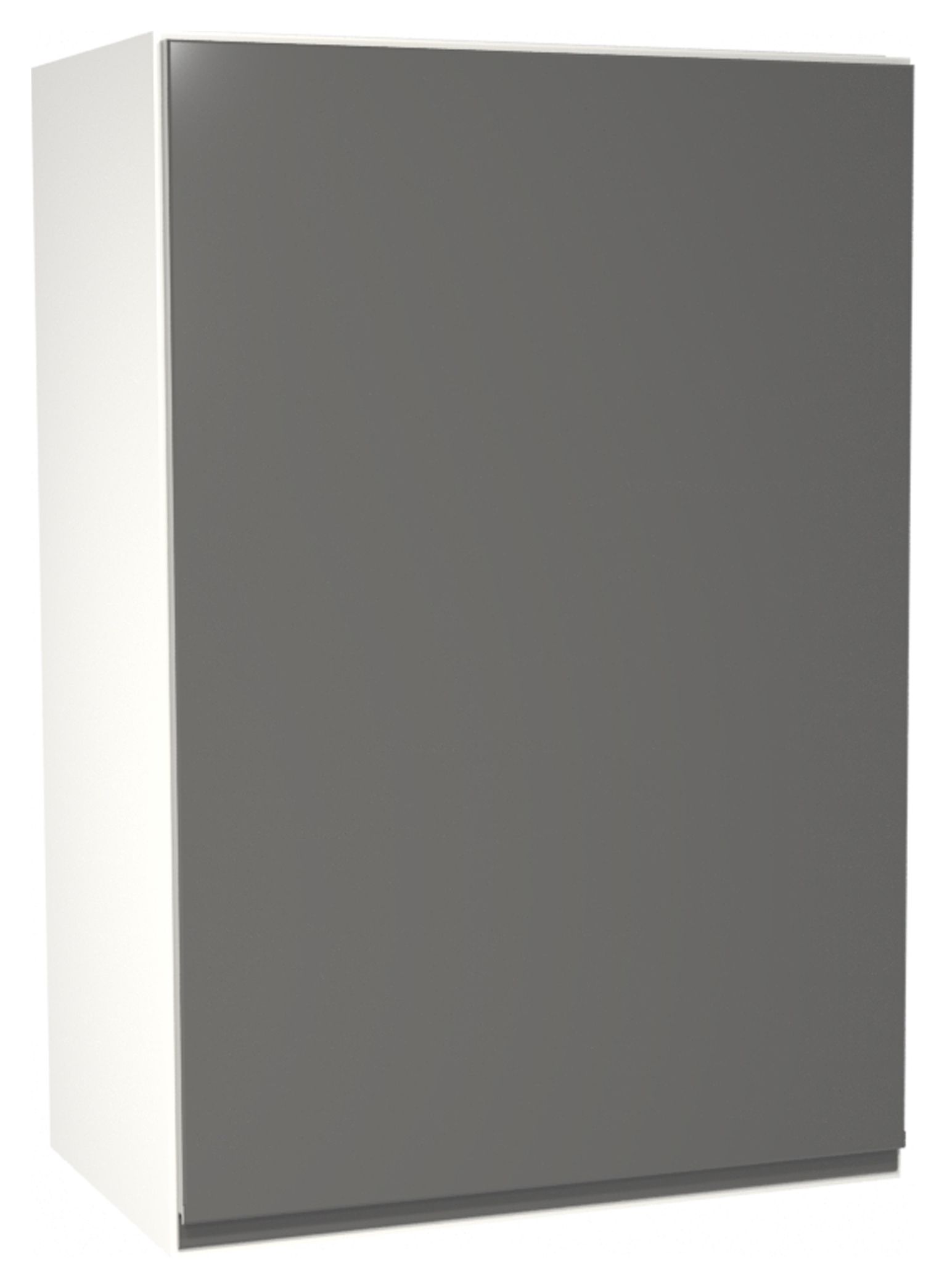 Image of Madison Dark Grey Gloss Handleless Wall Unit - 500mm
