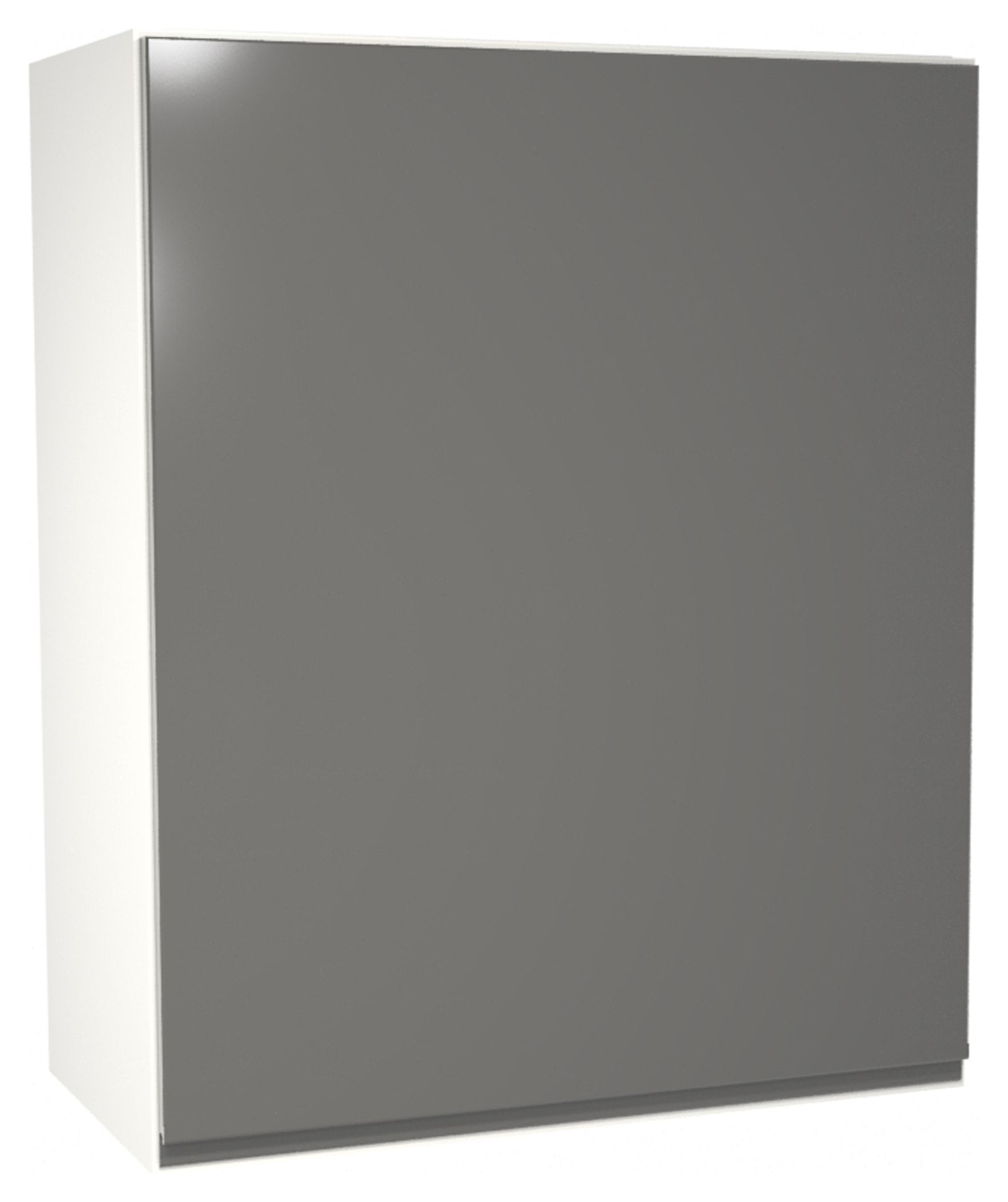 Image of Madison Dark Grey Gloss Handleless Wall Unit - 600mm