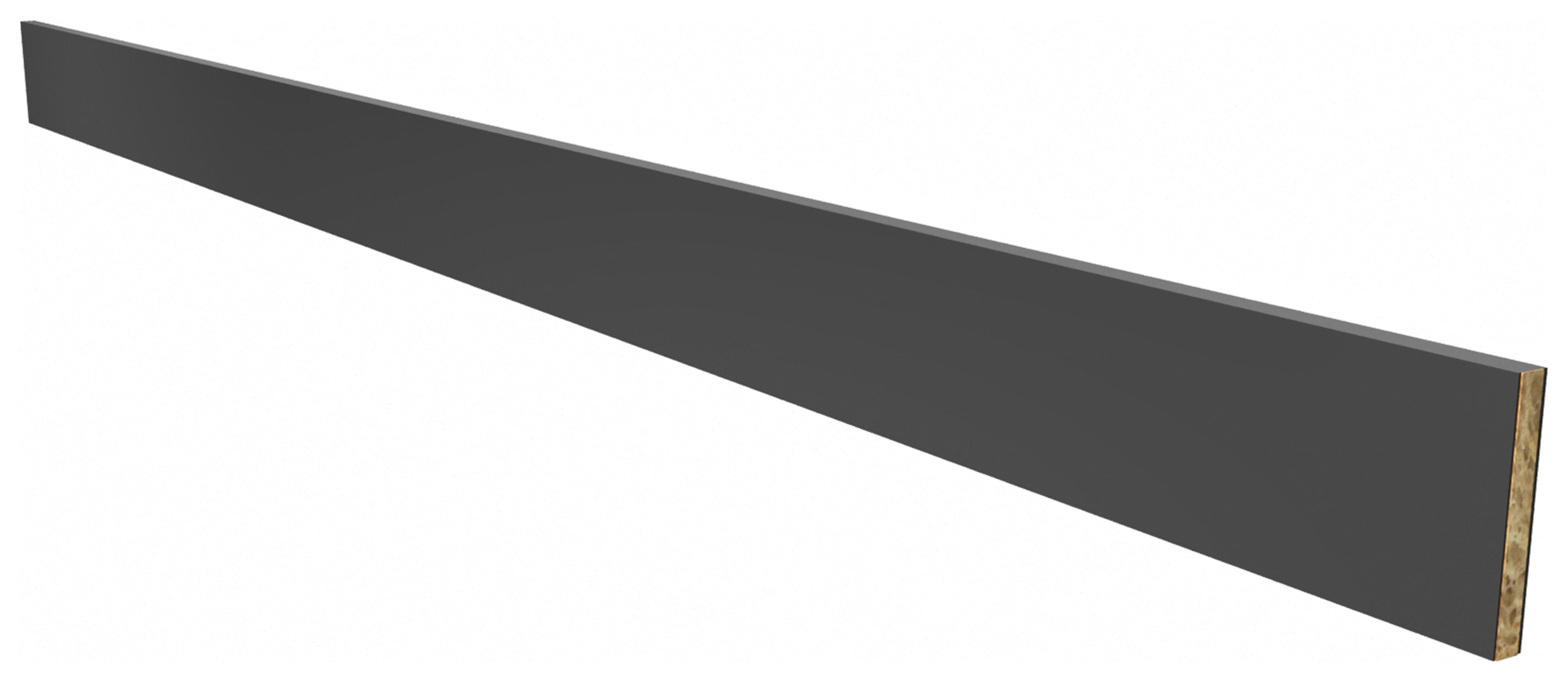 Orlando/Madison Dark Grey Gloss Continuous Plinth - 2.6m