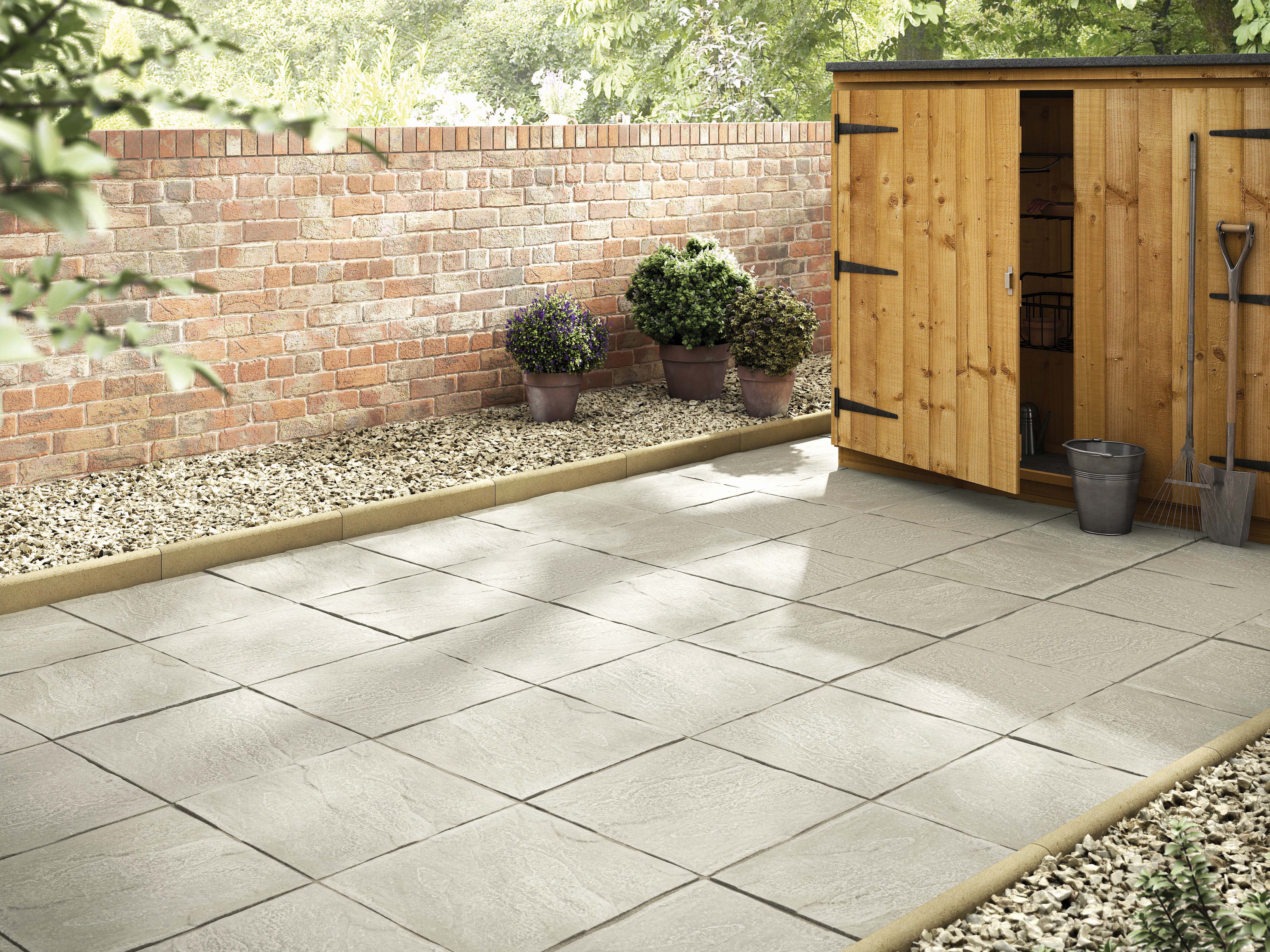 Image of Marshalls Pendle Riven Grey Paving Slab 450 x 450 x 32mm - Pack of 60